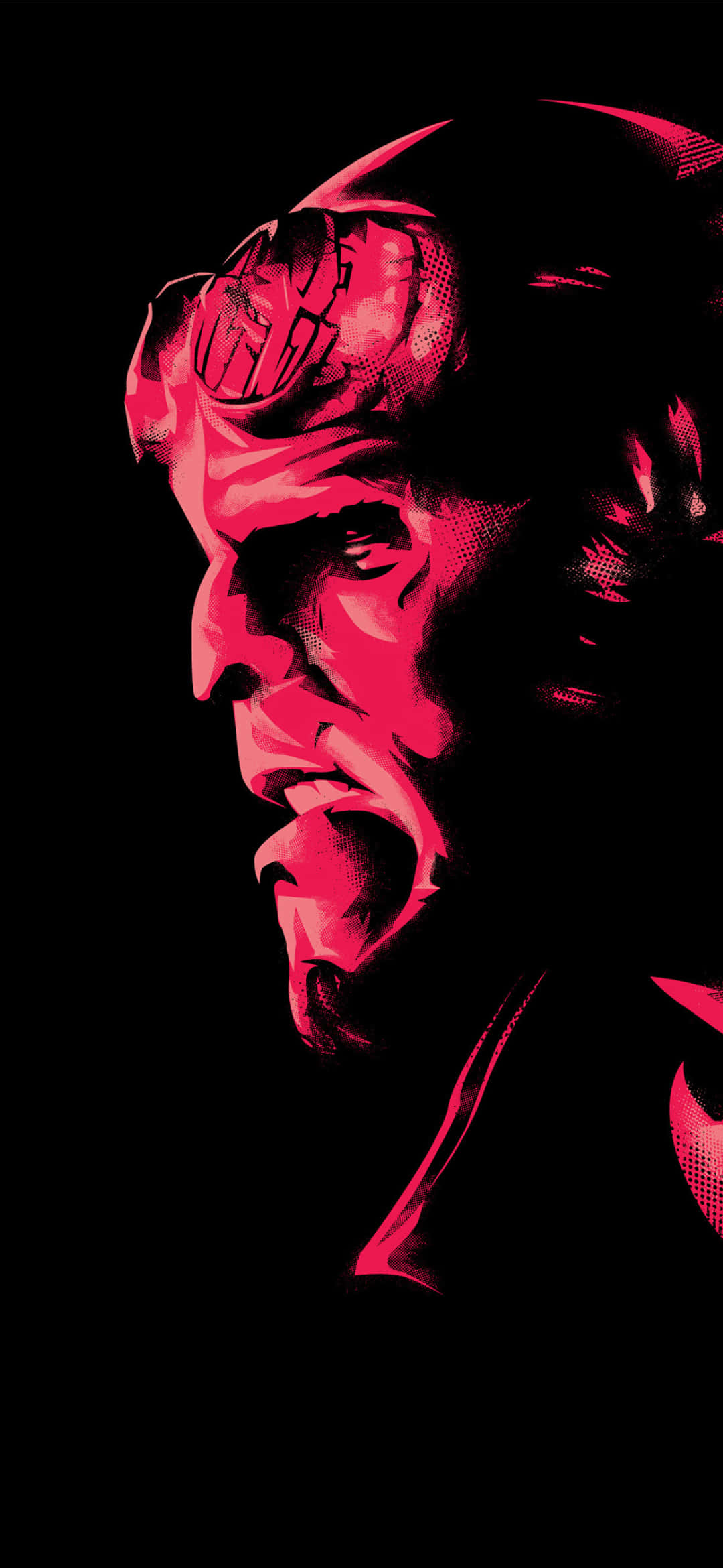 1080x2340 4K Hellboy Κόκκινη Εικονογράφηση Τέχνη Ταπετσαρία
