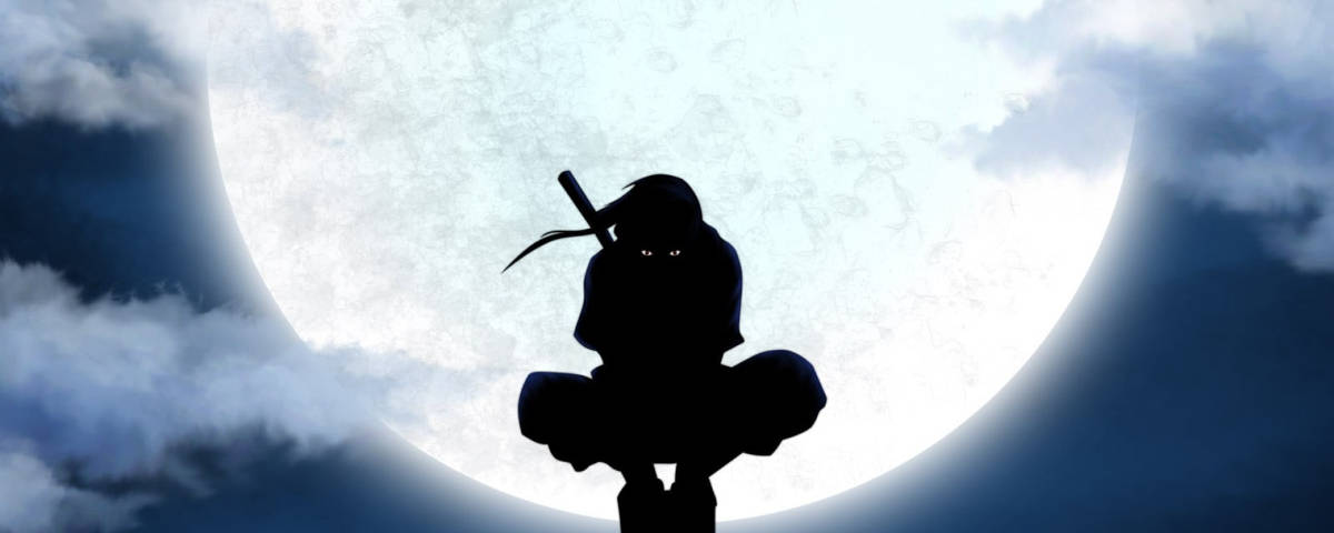 1200x480 Σιλουέτα Itachi Uchiha Ταπετσαρία