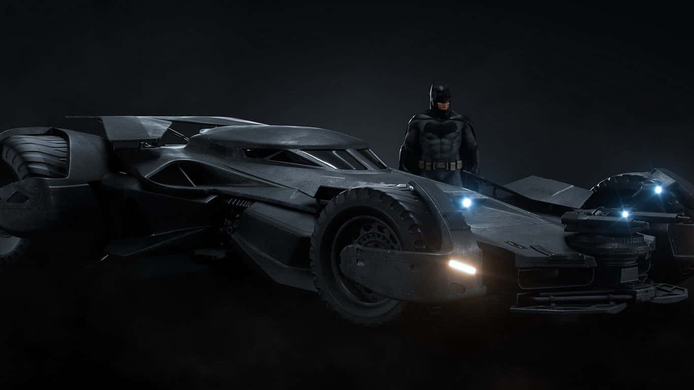 1366x768 Batmobile Φόντο Batman Ταπετσαρία