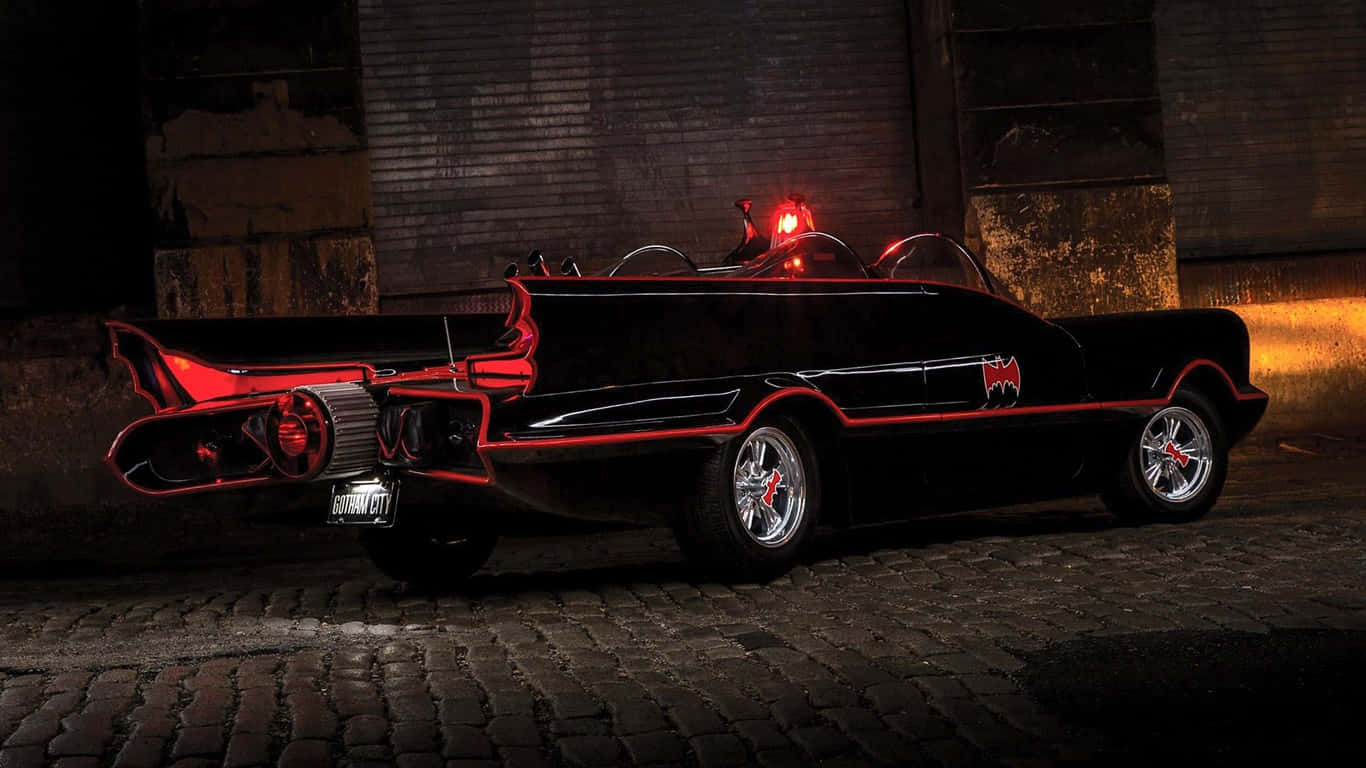 1366x768 Φόντο Batmobile με Κόκκινο Φως Ταπετσαρία