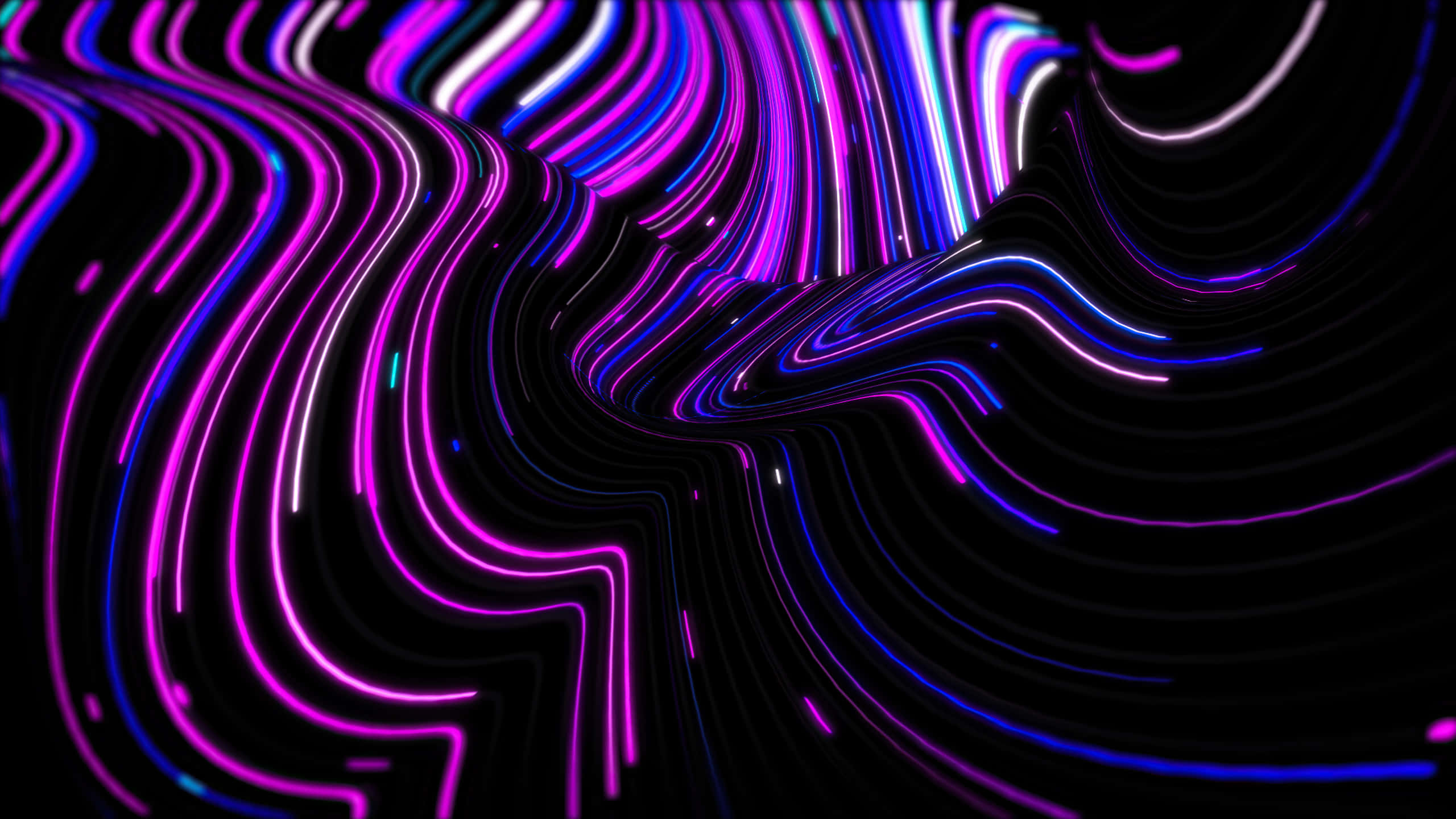 Νέον Μωβ Αφηρημένες Γραμμές 1440p AMOLED Φόντο Ταπετσαρία
