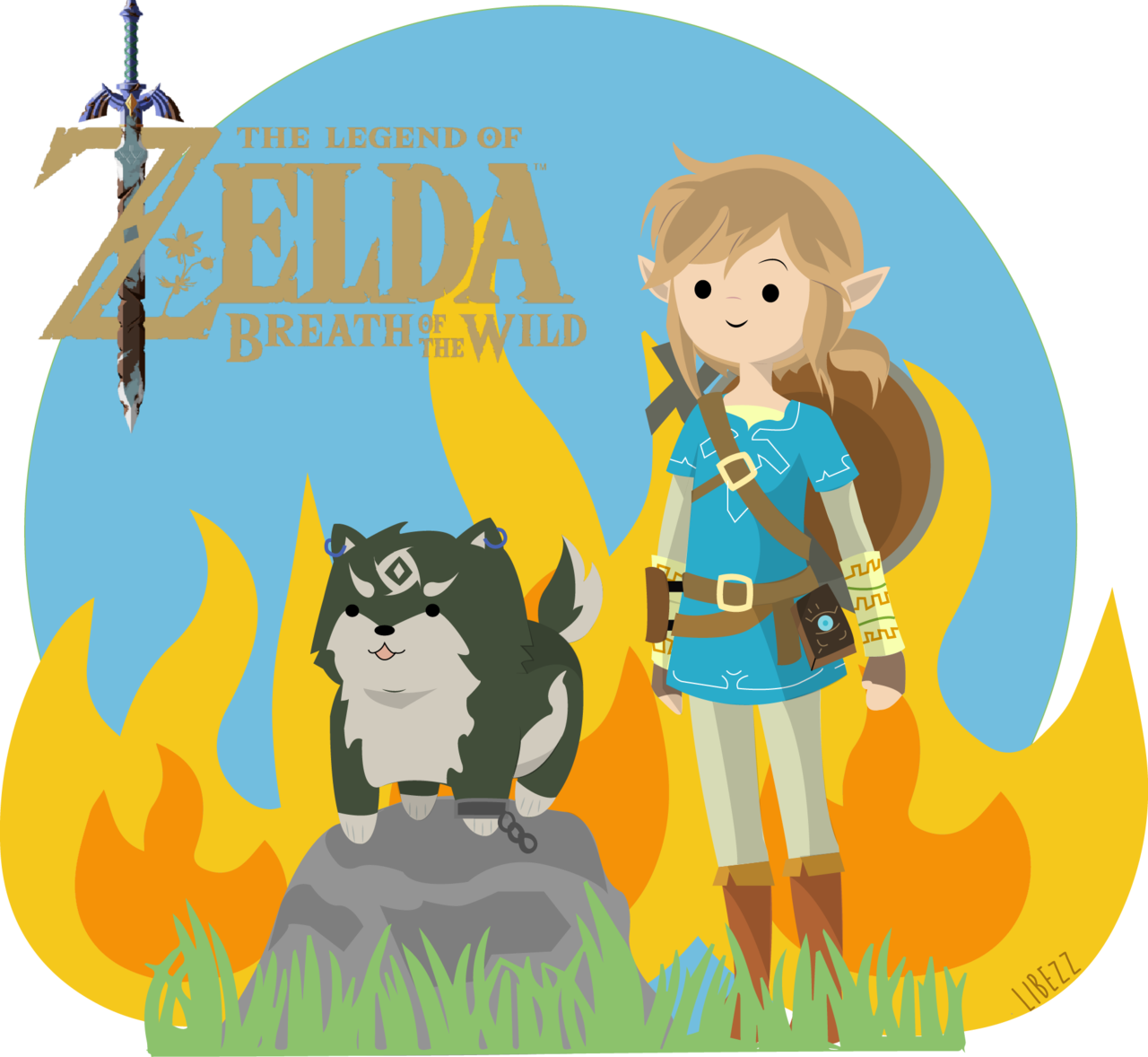 Απομένουν μόνο 19 ημέρες μέχρι το Legend Of Zelda - Botw Link με Wolf Link, Λήψη HD PNG Ταπετσαρία