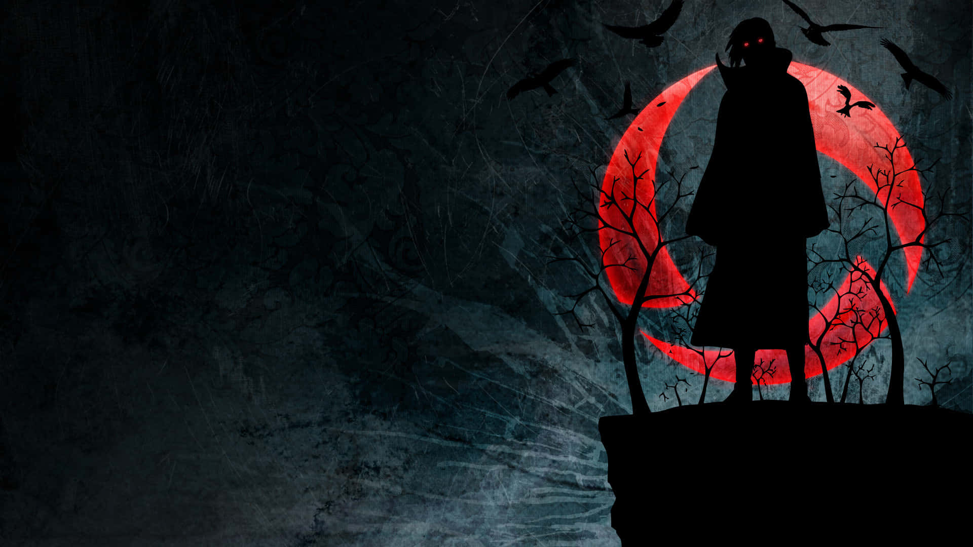 1920x1080 Anime Itachi Uchiha Σιλουέτα Ταπετσαρία