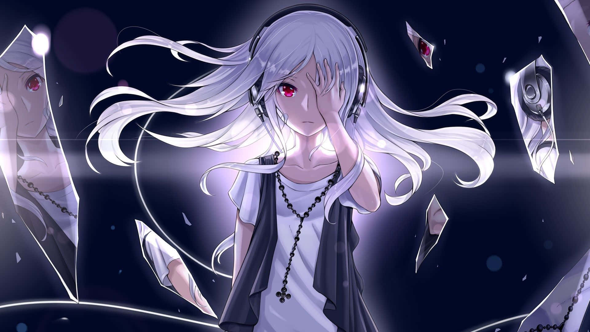 1920x1080 Anime Κορίτσι Μαύρο Γκρι Ταπετσαρία