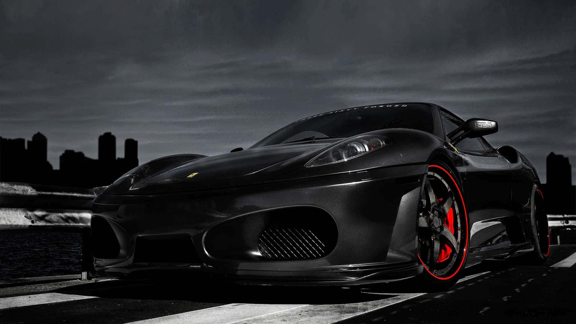 1920x1080 HD Μαύρη Ferrari Ταπετσαρία