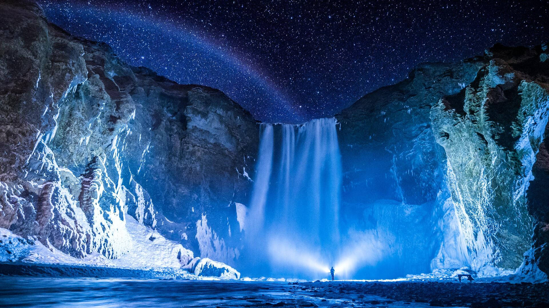 1920x1080 HD Καταρράκτης Skógafoss Ταπετσαρία