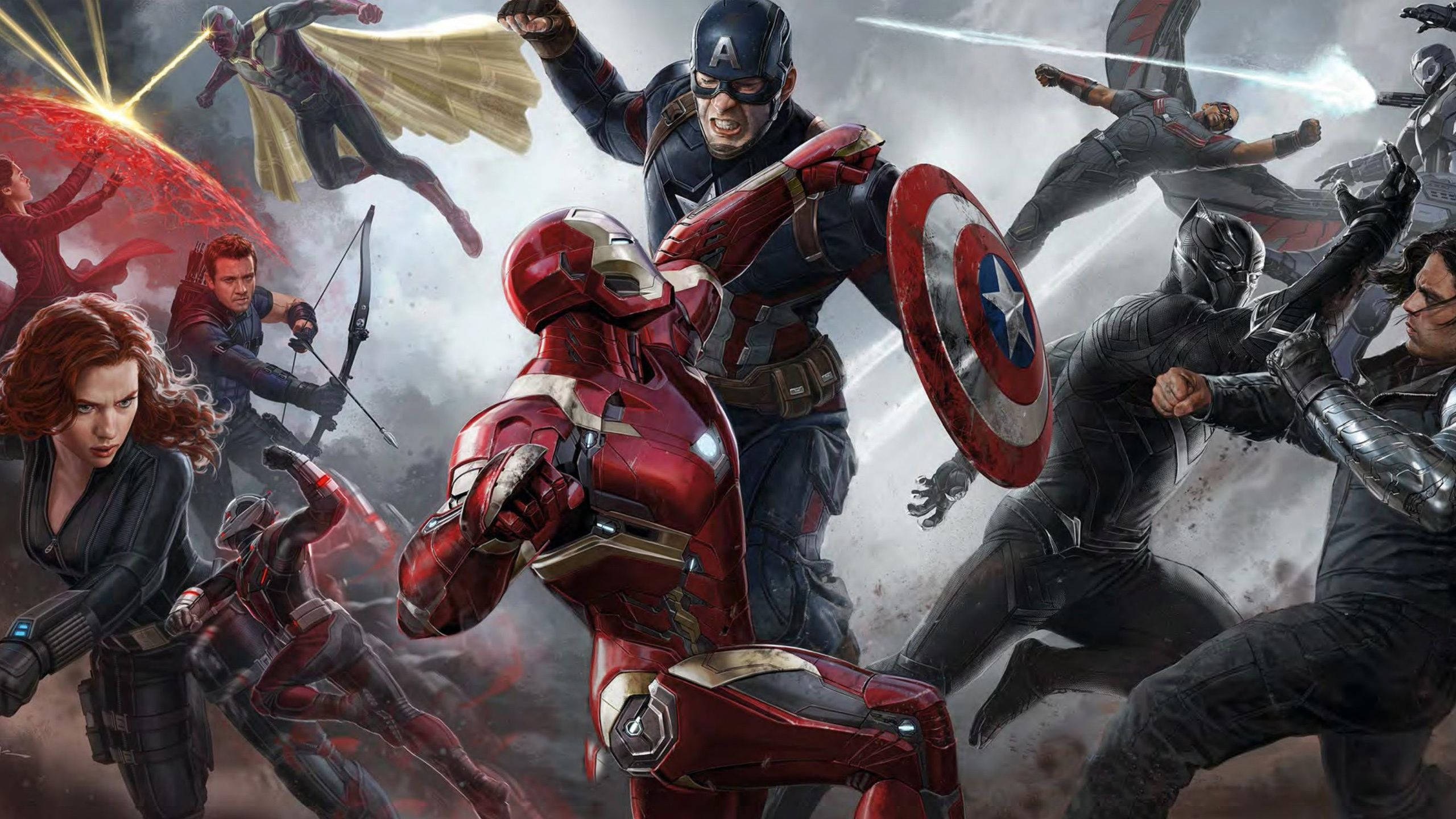 2560x1440 Marvel Captain America Εμφύλιος Πόλεμος Ταπετσαρία