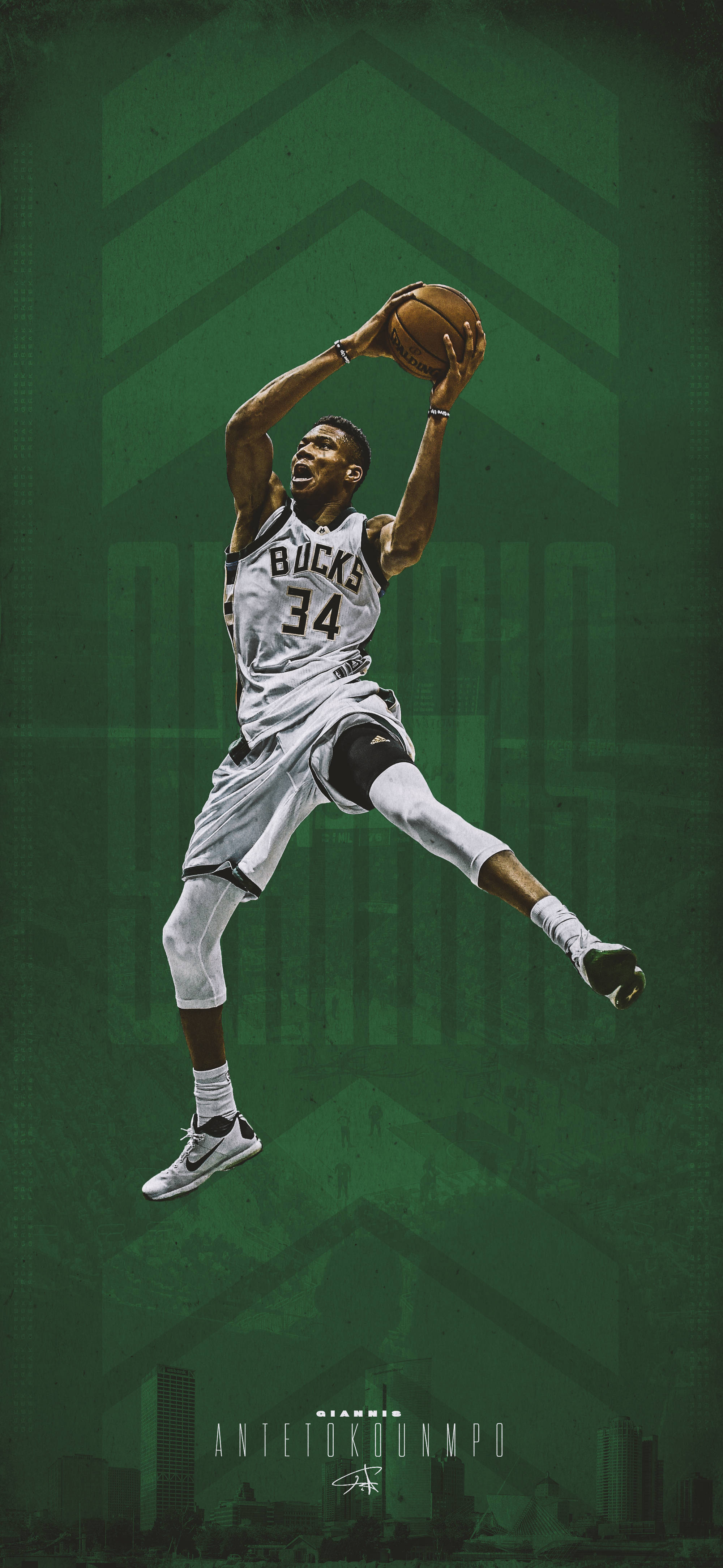 Milwaukee Bucks Παίκτης 34 Ταπετσαρία