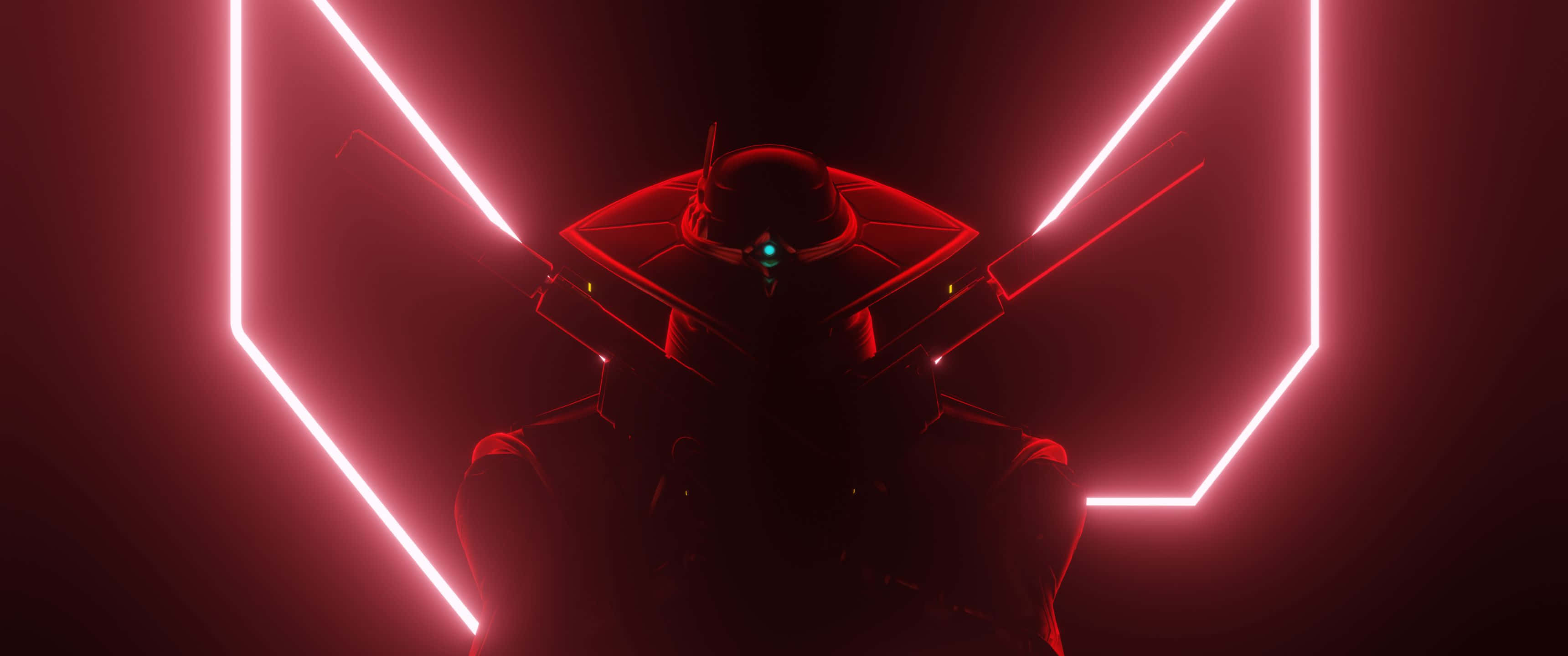3440x1440p Valorant Cypher Κόκκινο Φόντο Ταπετσαρία