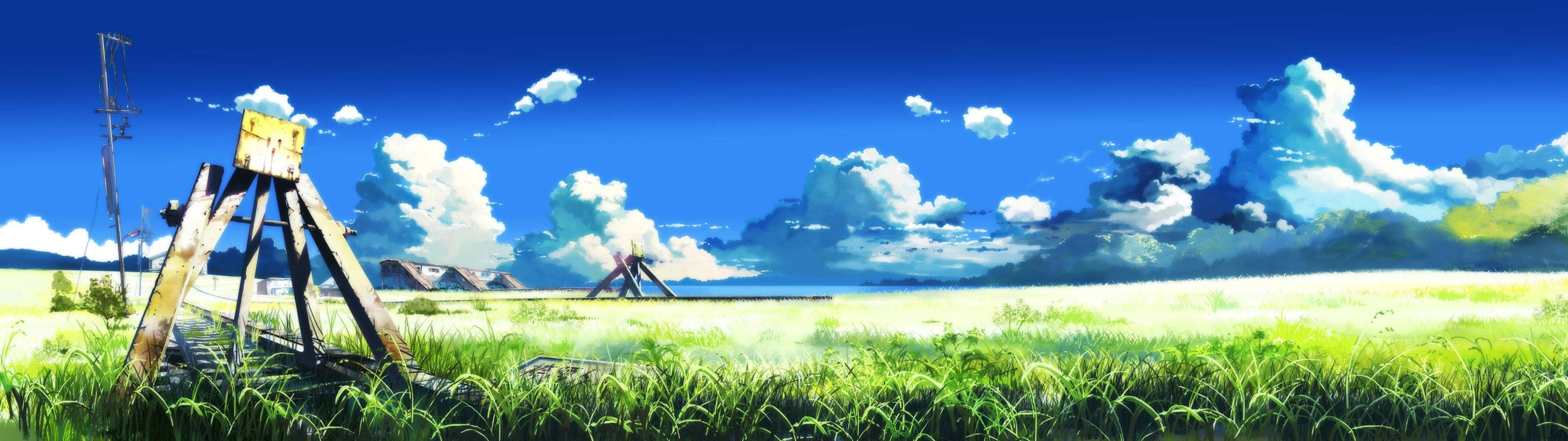 3840x1080 4K Αγροτικός Σιδηρόδρομος Ταπετσαρία