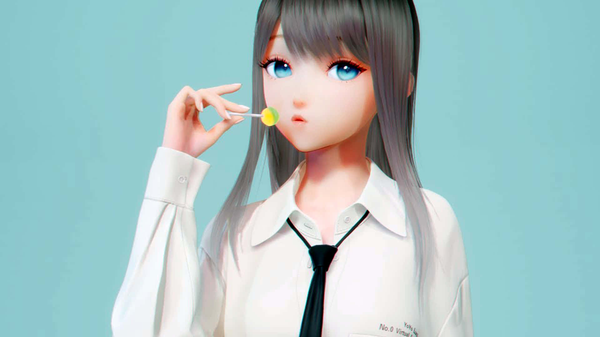 Μαθήτρια 3D Anime Ταπετσαρία