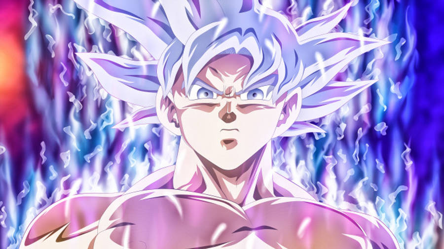3D Anime Goku Στις Φλόγες 8K Ταπετσαρία