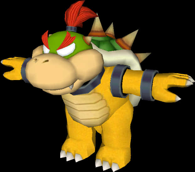 Κλασική 3D Απόδοση του Bowser Ταπετσαρία