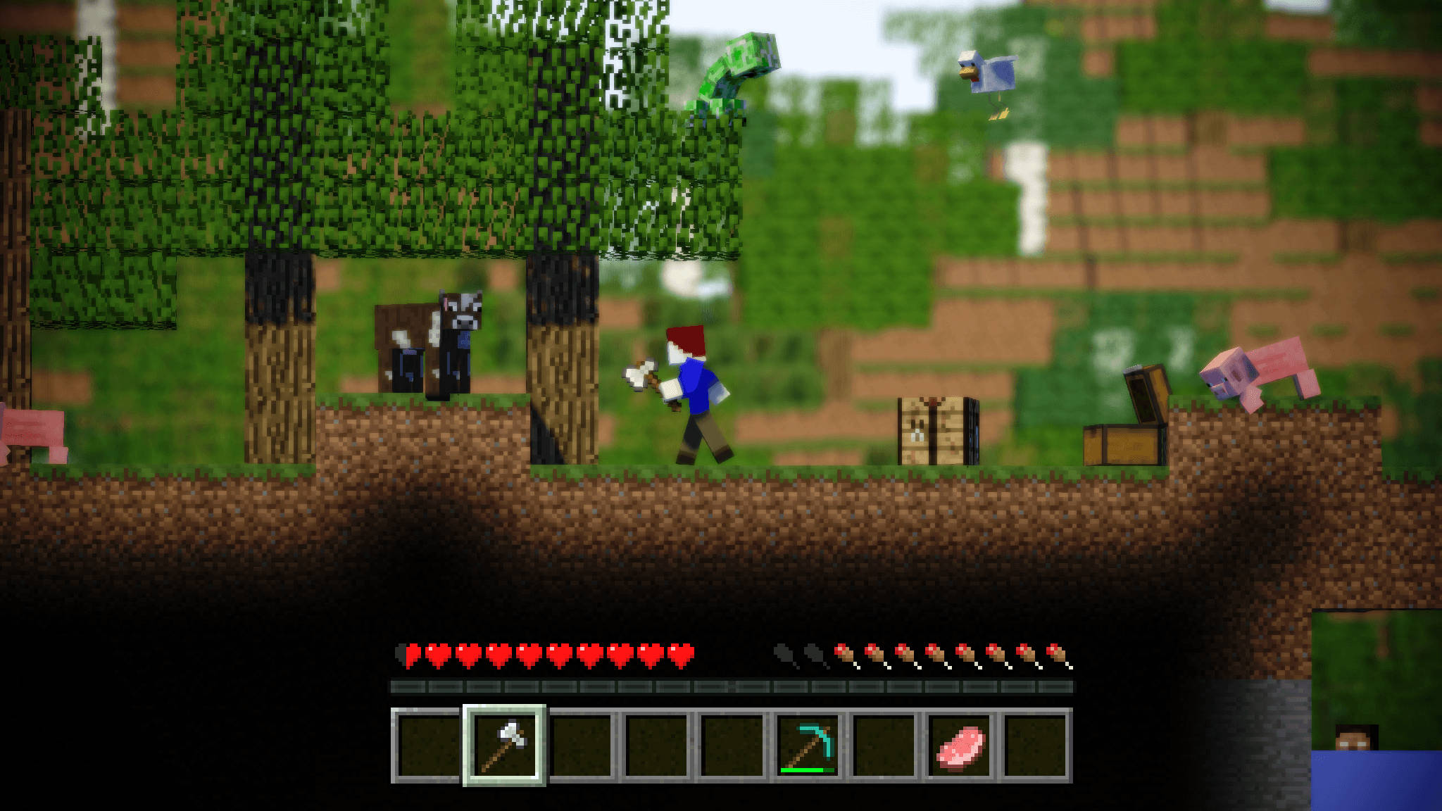 3D Δράση Περιπέτειας Minecraft Ταπετσαρία