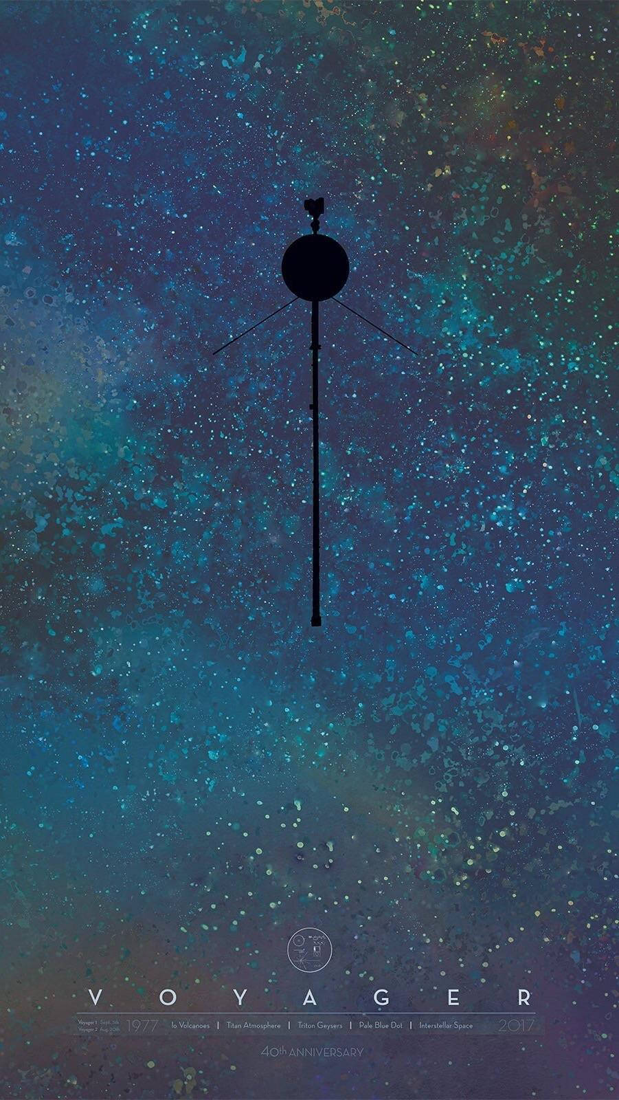 Επέτειος 40 Χρόνων Voyager της NASA για iPhone Ταπετσαρία