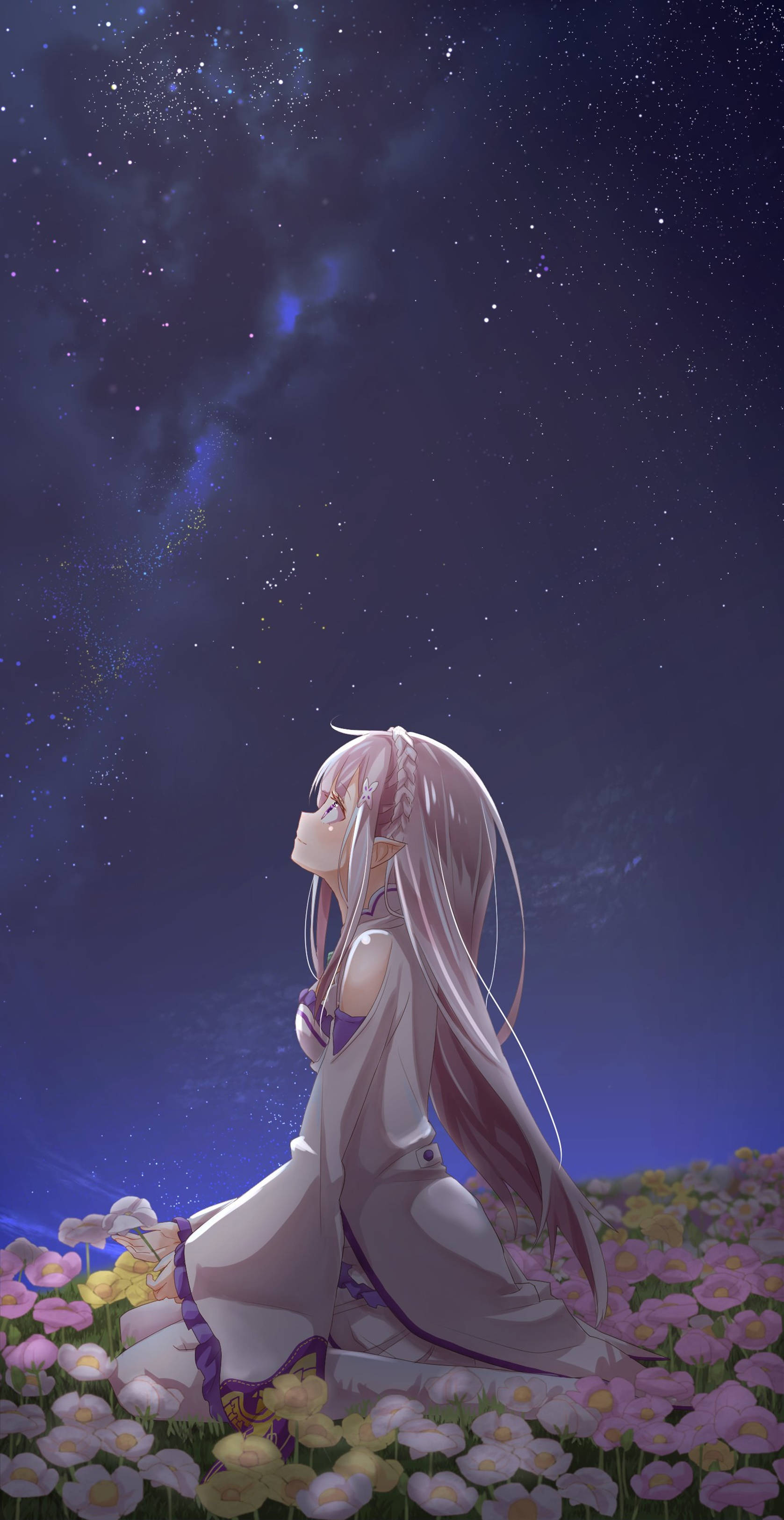 4K Anime Κυρία σε Ανθισμένο Κήπο για iPhone — 4K anime GIF Ταπετσαρία
