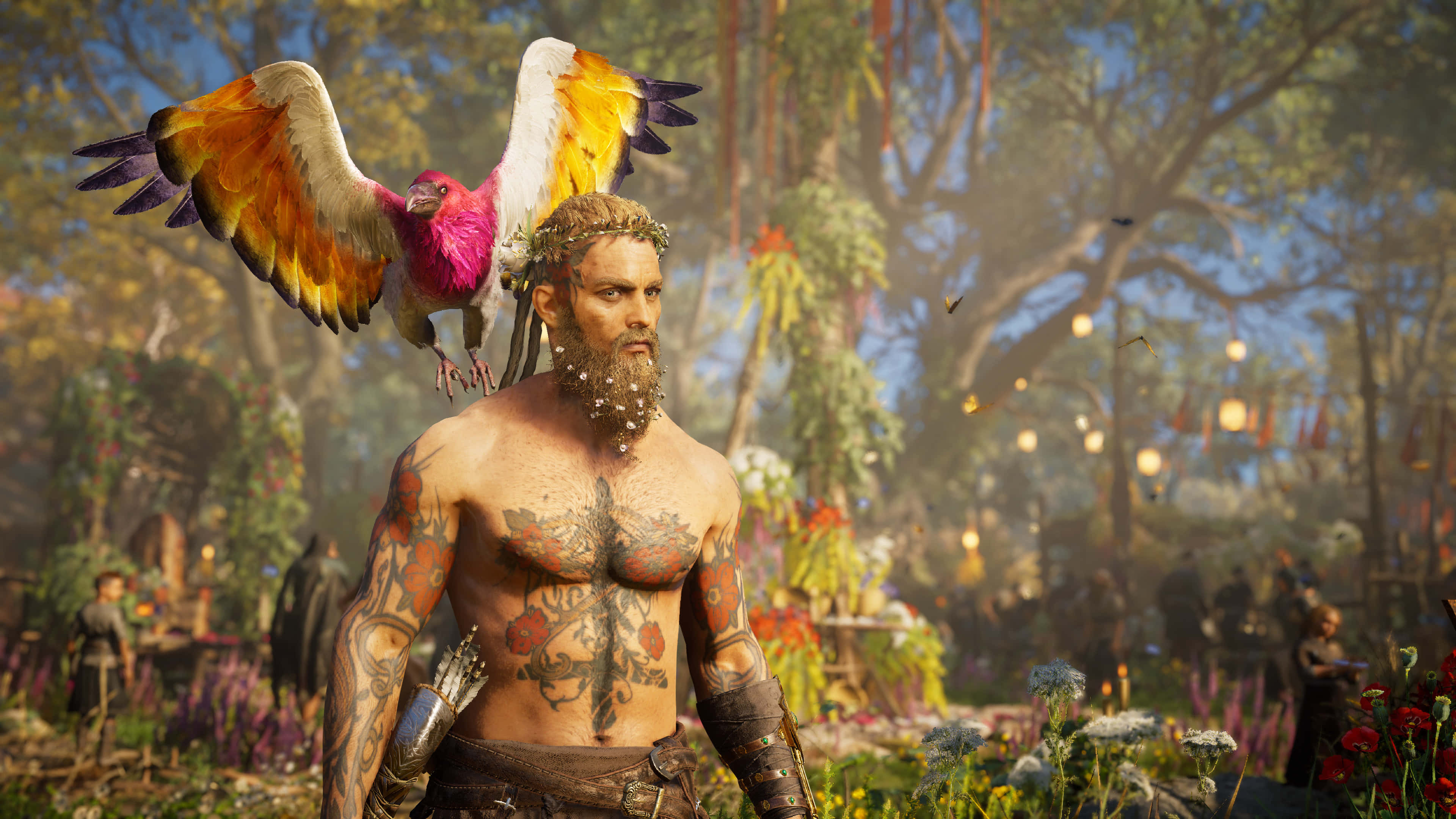 4K Assassin's Creed Valhalla Υπόβαθρο Φεστιβάλ Ostara Ταπετσαρία