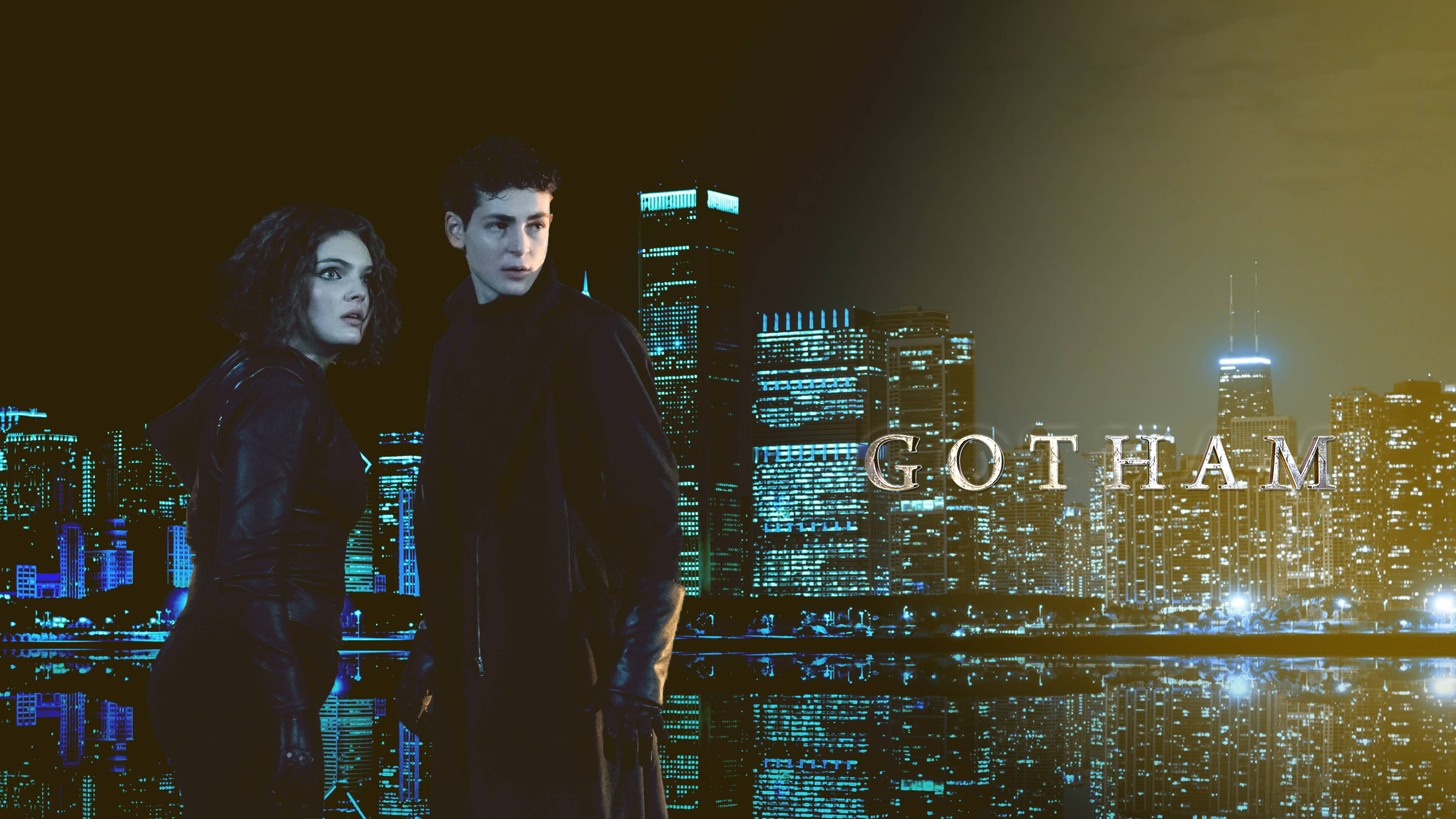 4K Gotham Bruce Wayne και Selina Kyle Ταπετσαρία