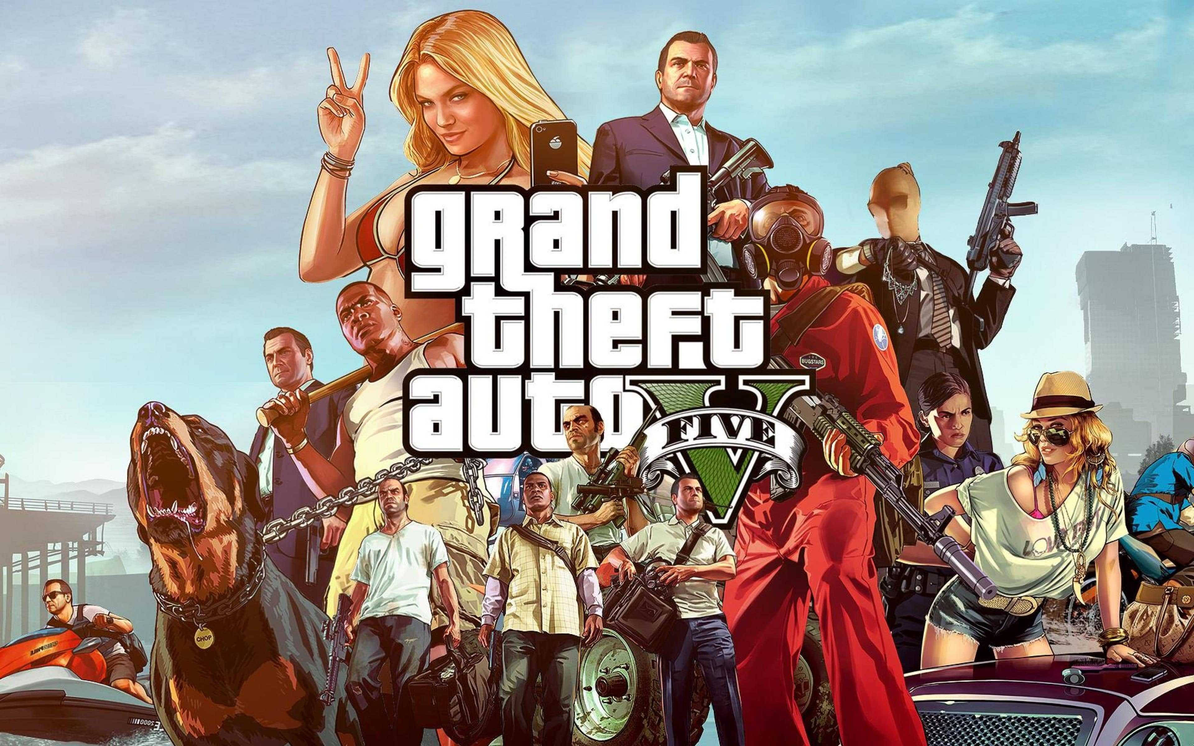 4K Σύνολο Ηθοποιών GTA 5 Ταπετσαρία