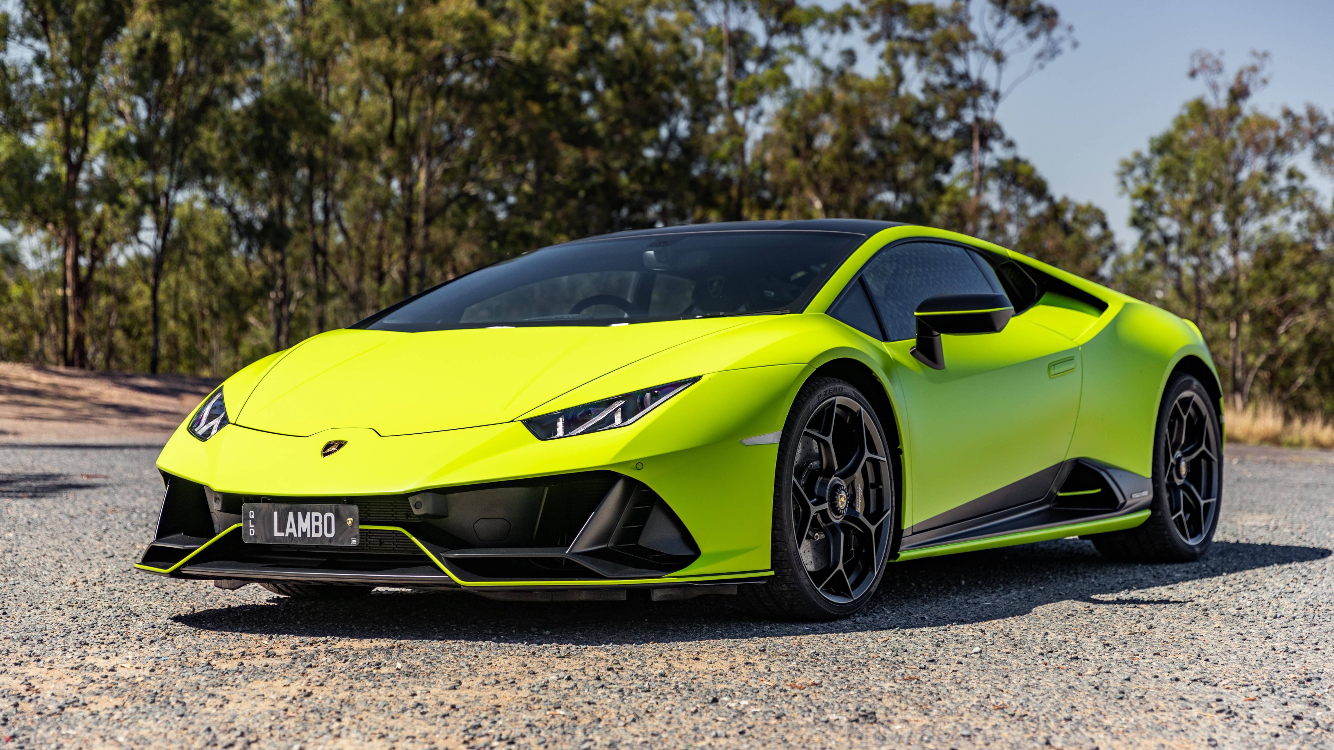 4K Laptop Αυτοκίνητο Verde Shock Lamborghini Ταπετσαρία