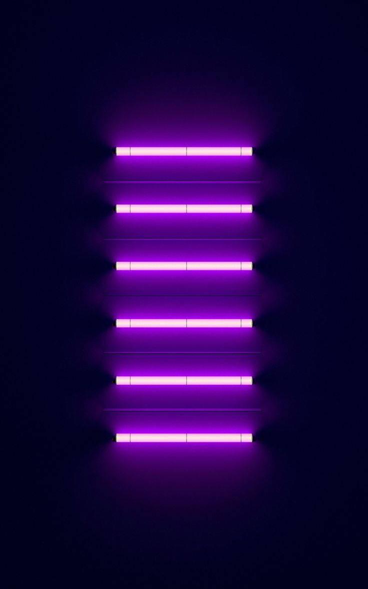 4K Neon iPhone Μωβ Φωτεινές Μπάρες Ταπετσαρία