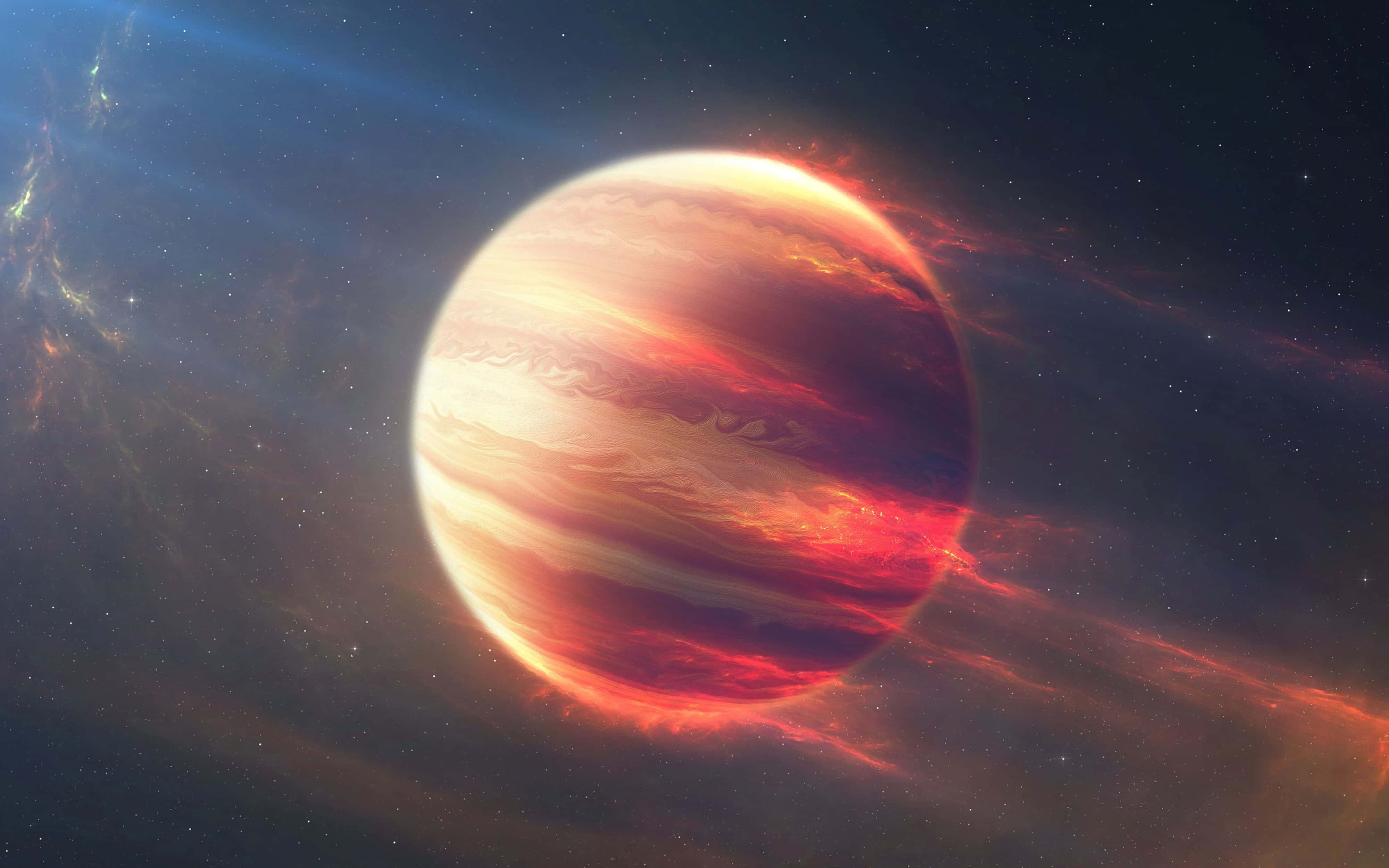 4K Σύμπαν Φλεγόμενος Δίας Ταπετσαρία