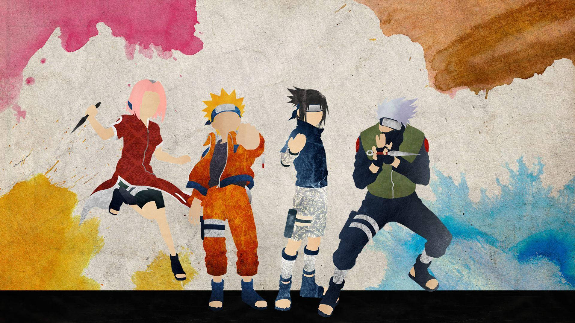 Ψηφιακή Τέχνη Αφίσας Ομάδας 7 του Naruto Ταπετσαρία