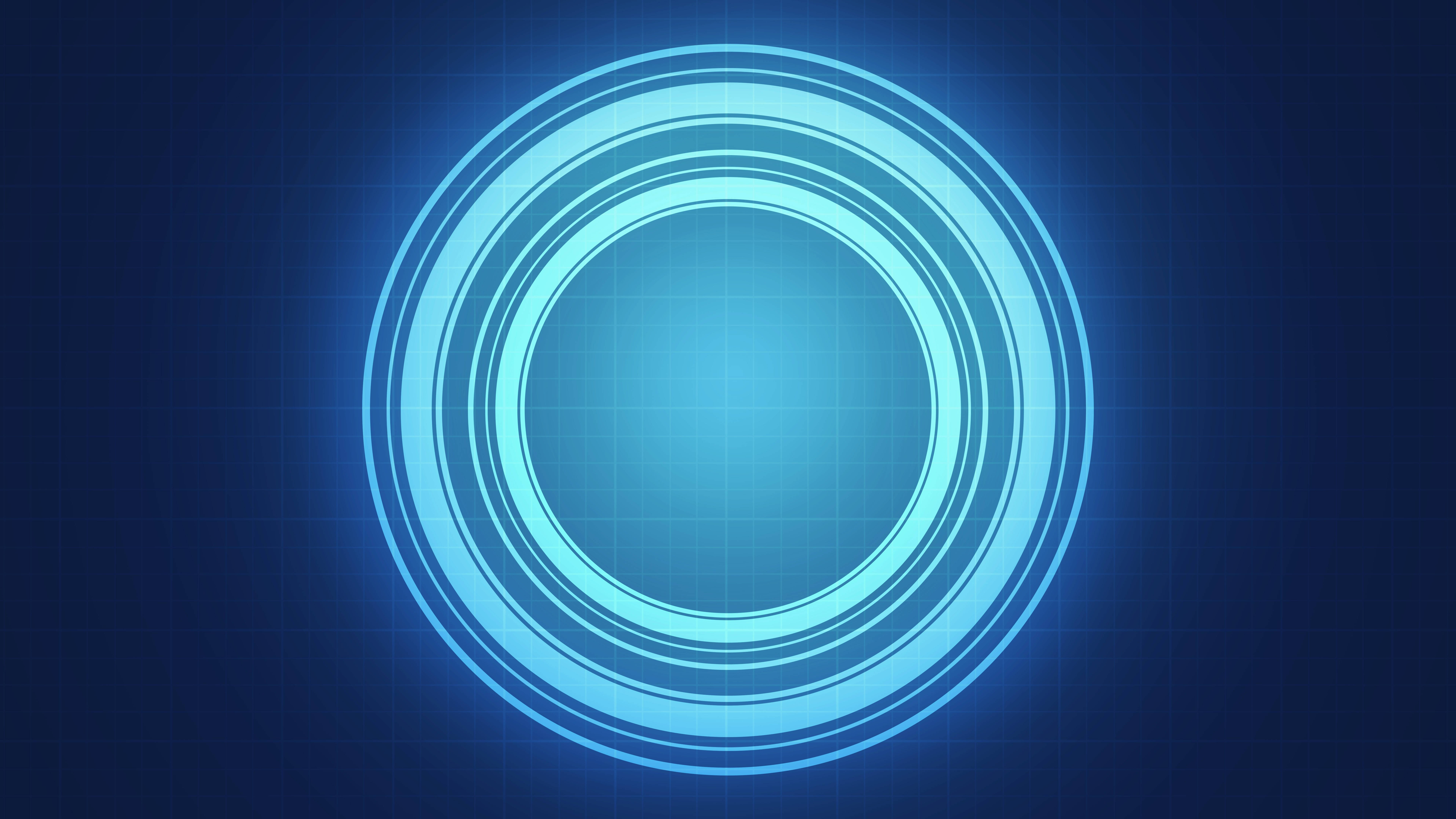 8K 7680x4320 Ultra HD Resolution Desktop Blue Circle Ταπετσαρία
