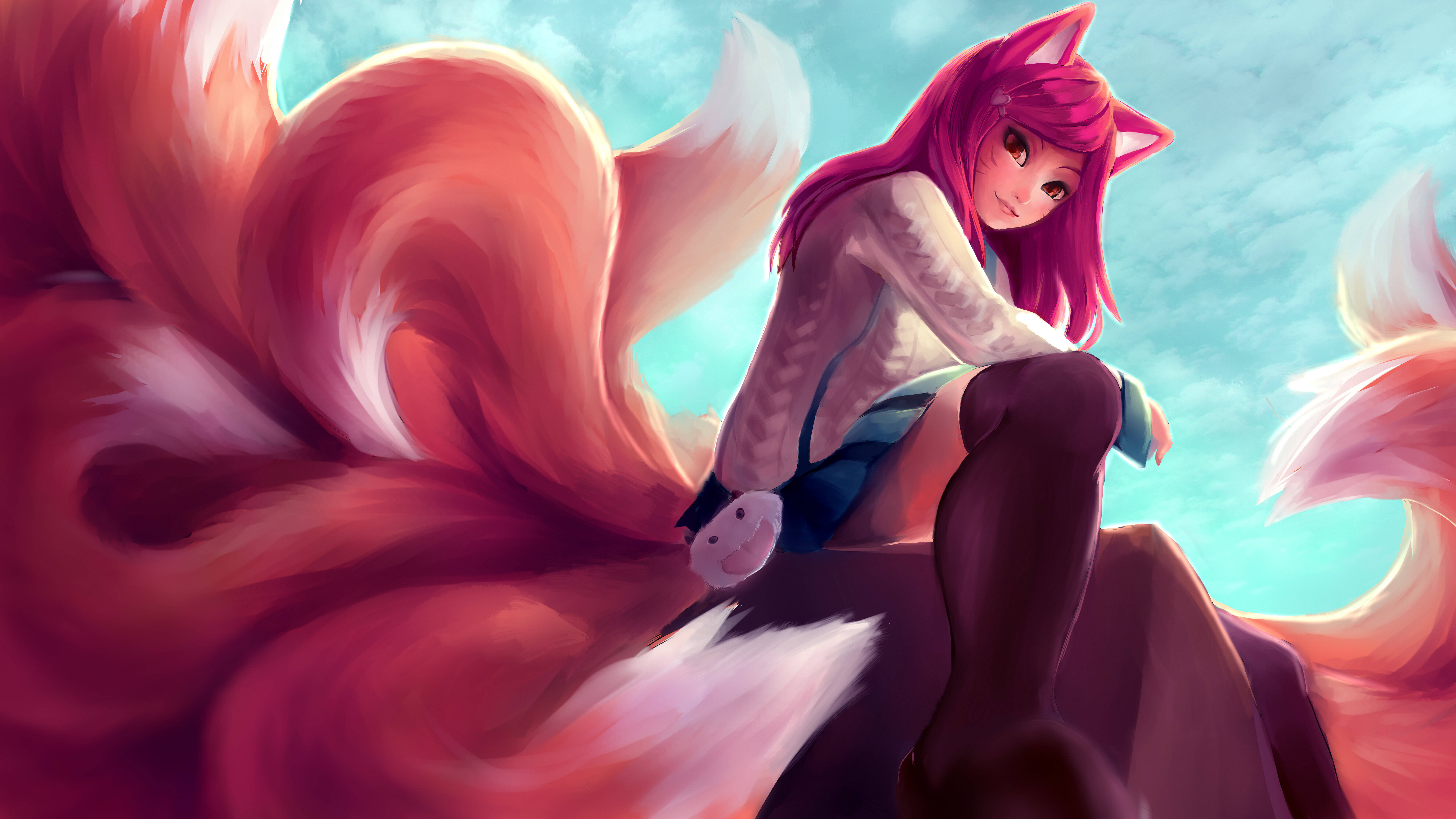 8K 7680x4320 Ultra HD Resolution Desktop Ahri Ταπετσαρία