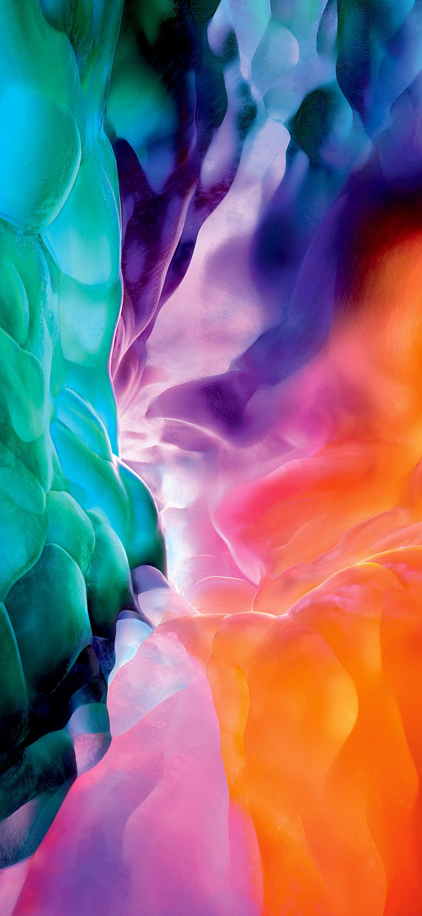 a colorful abstract painting of a waterfall Ταπετσαρία