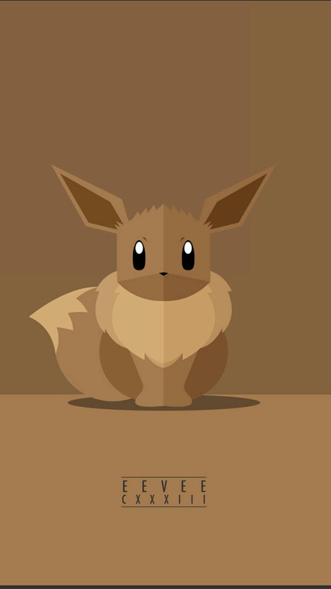 Aισθητική Eevee σε Καφέ για iPhone Ταπετσαρία