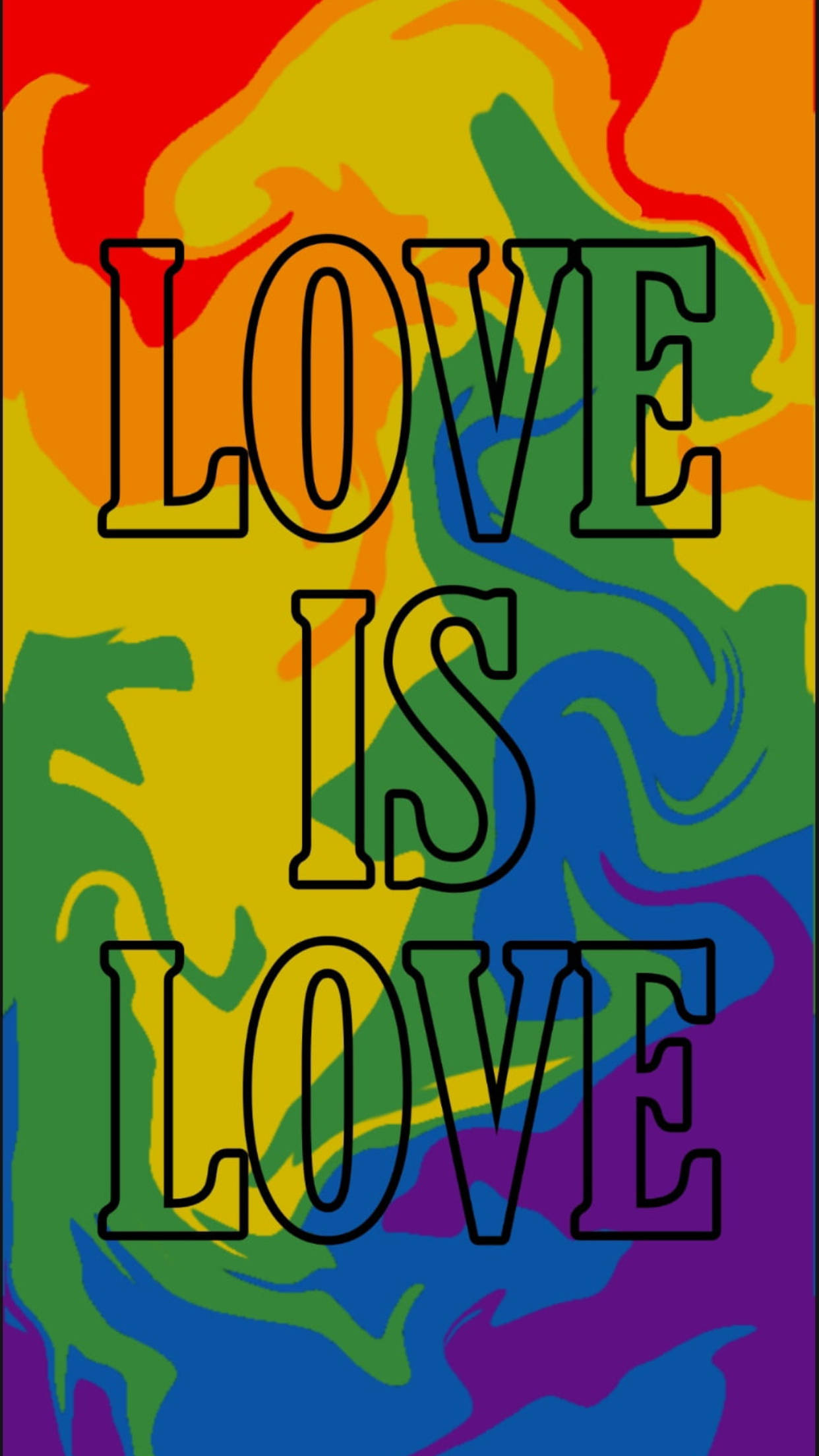 Abstract Love Is Love LGBT Τηλέφωνο Ταπετσαρία