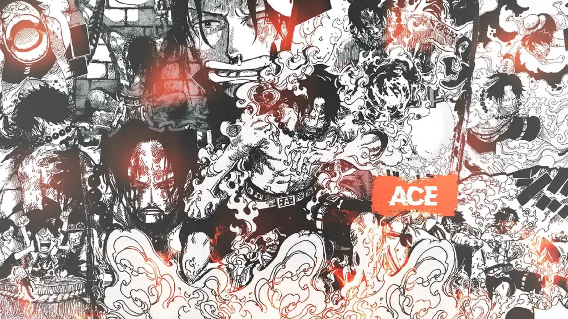 Ace και Luffy Σκηνή Manga Ταπετσαρία