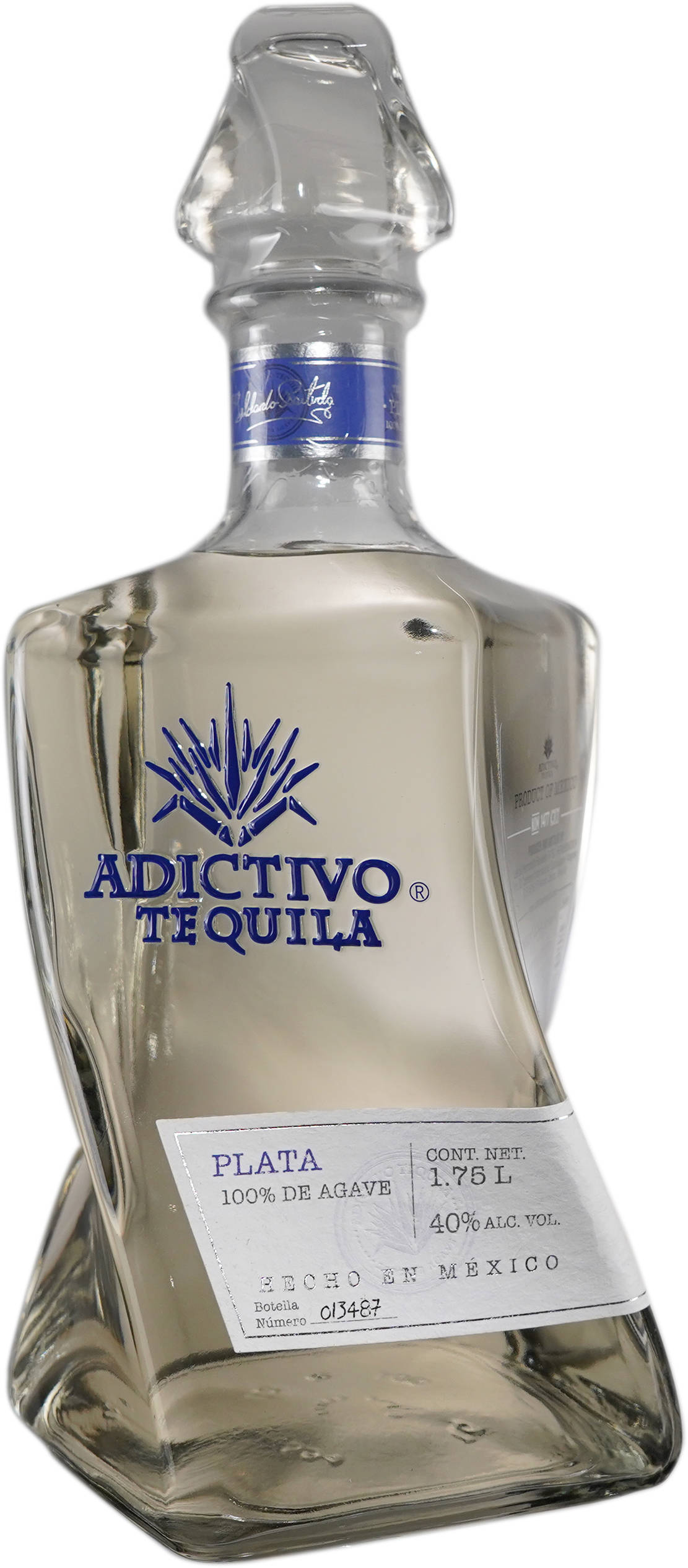 Adictivo Plata Tequila σε Διάφανο Μπουκάλι Ταπετσαρία