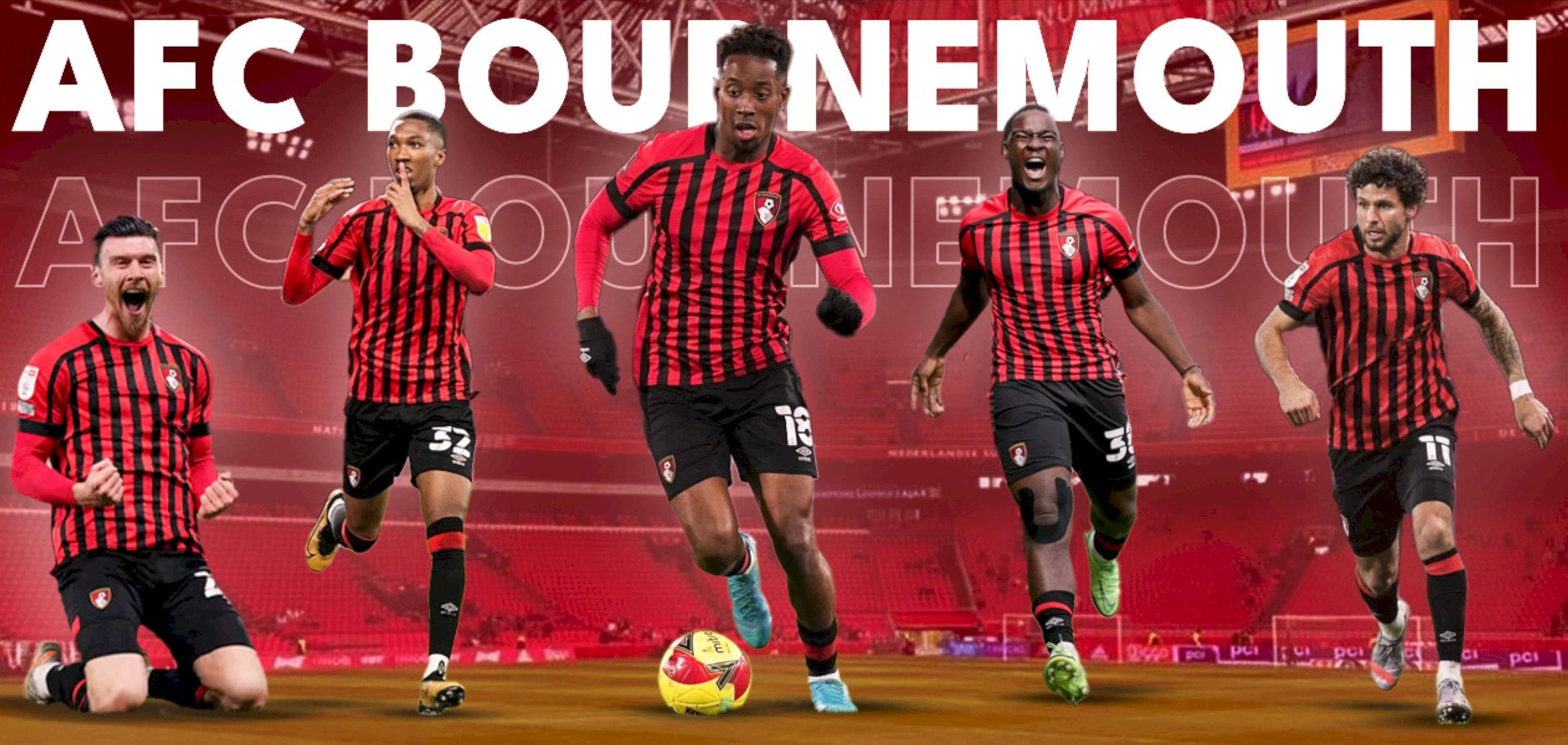 Πέντε Ποδοσφαιριστές της AFC Μπόρνμουθ Ταπετσαρία