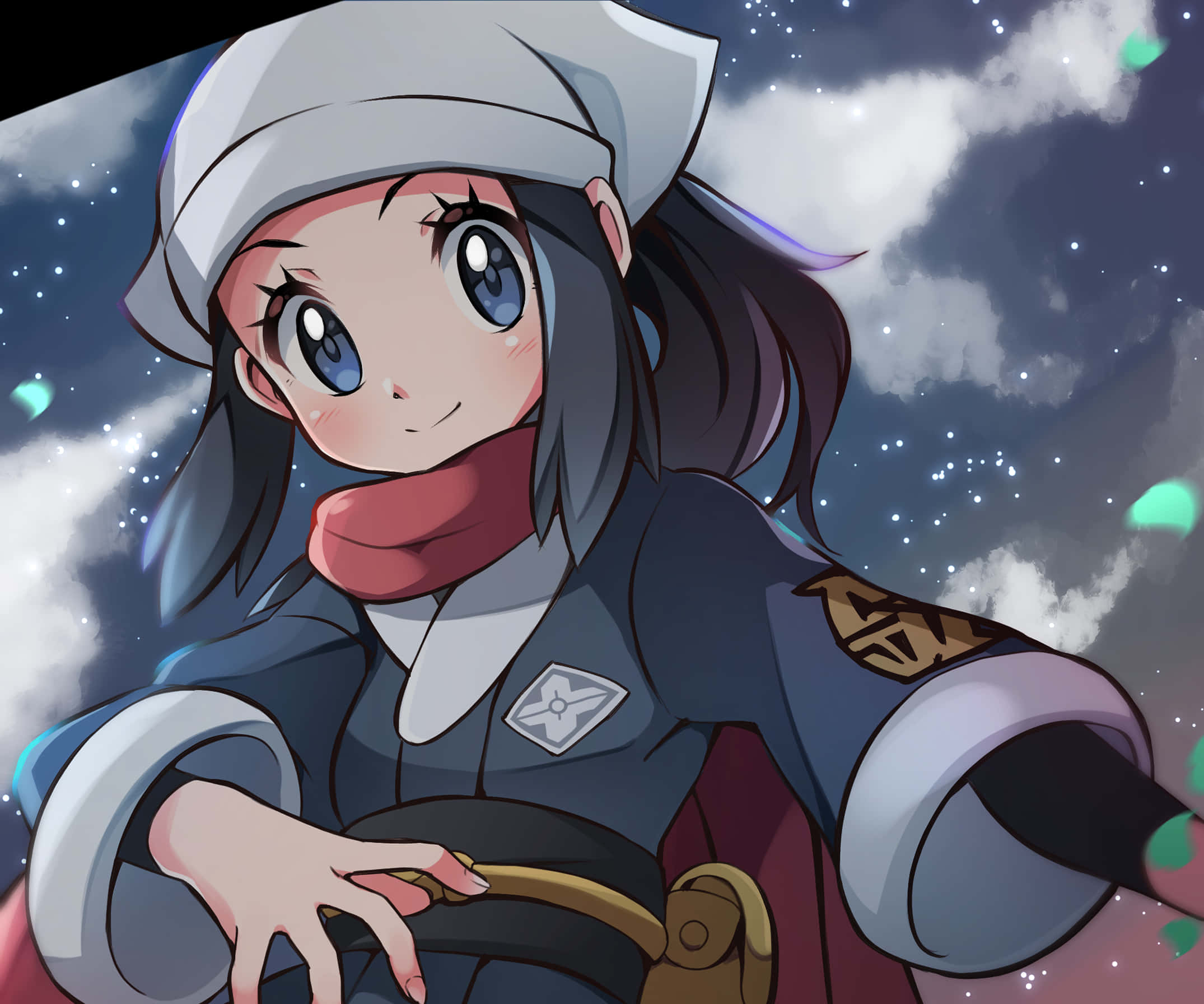 Akari Pokemon PFP σε έναστρο ουρανό Ταπετσαρία