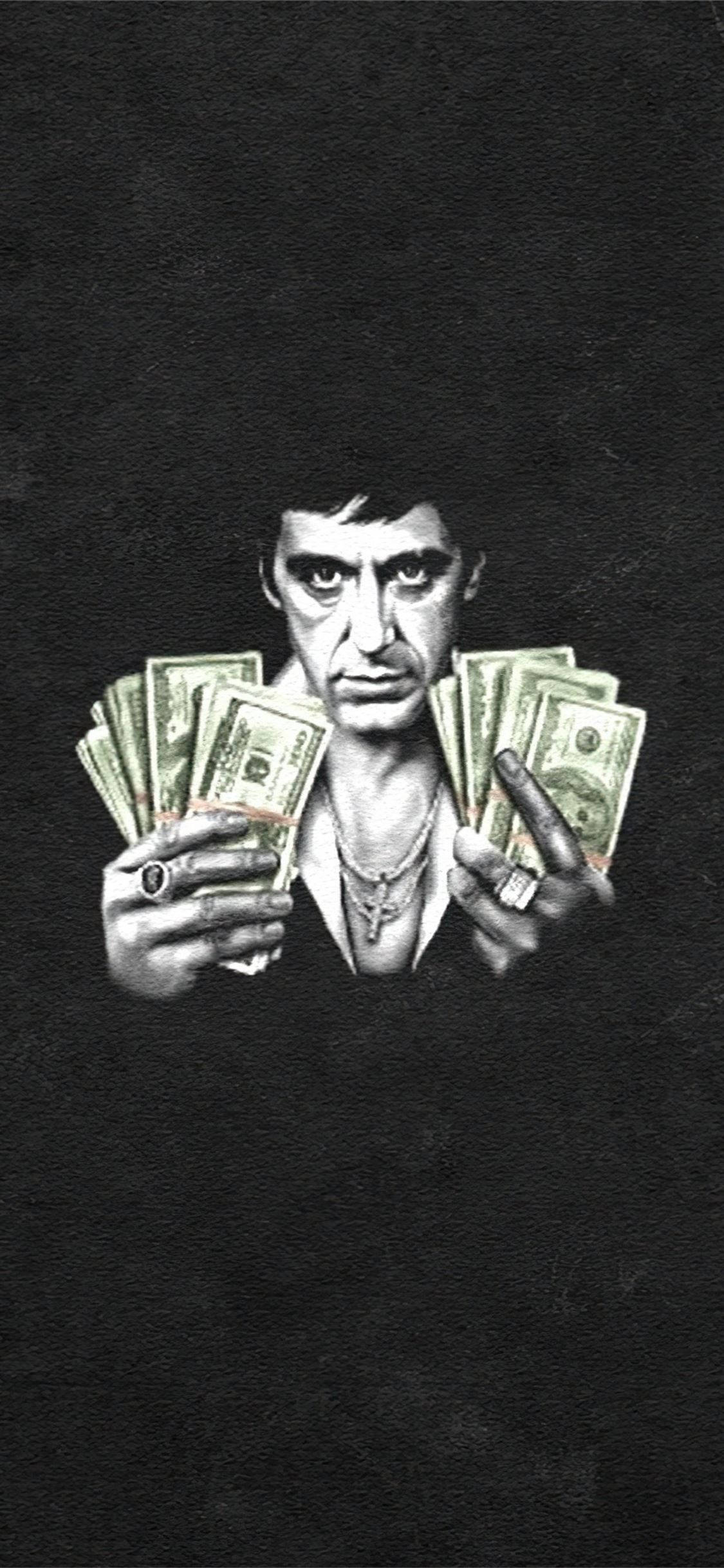 Al Pacino Scarface Δέσμη Χρημάτων Ταπετσαρία