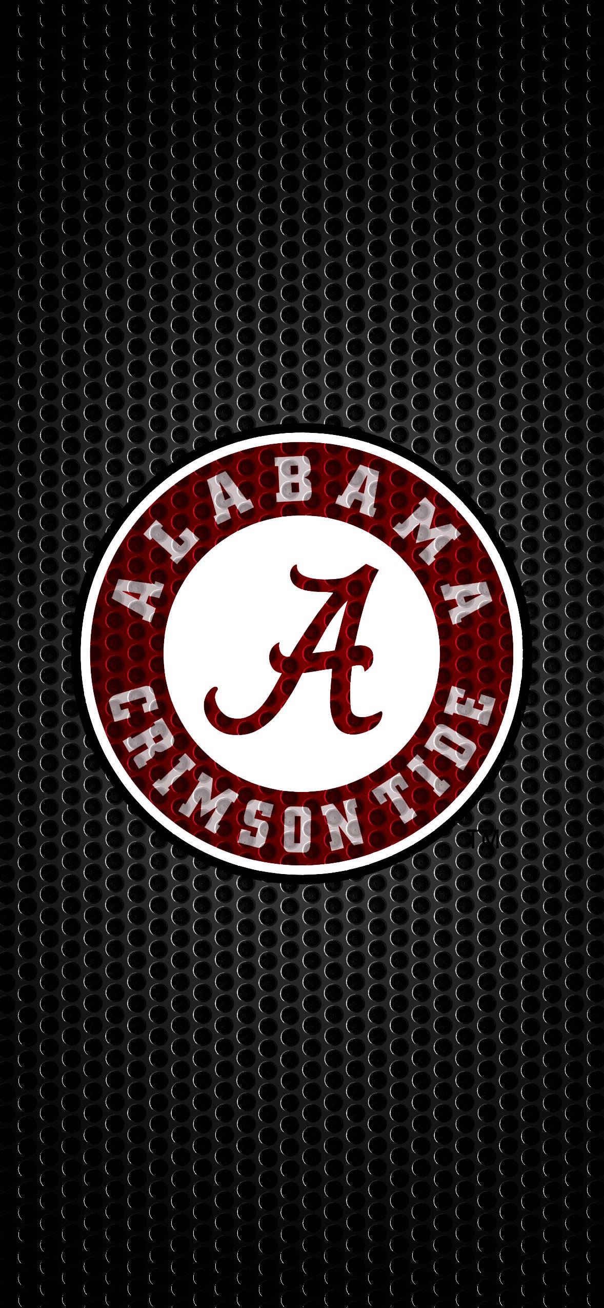 Alabama Crimson Tide Μαύρη Μεταλλική Τέχνη Ταπετσαρία