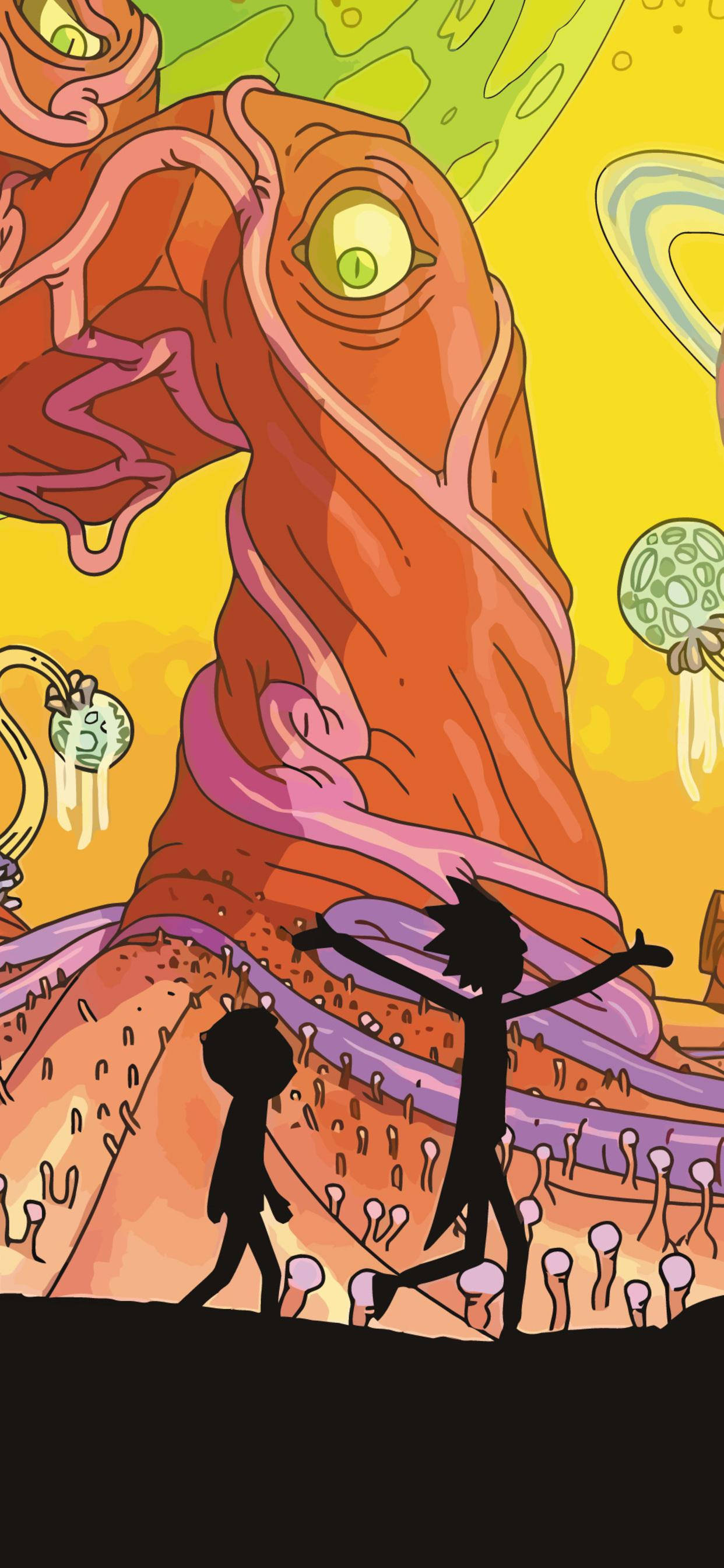 Alien Tree Rick And Morty iPhone Ταπετσαρία