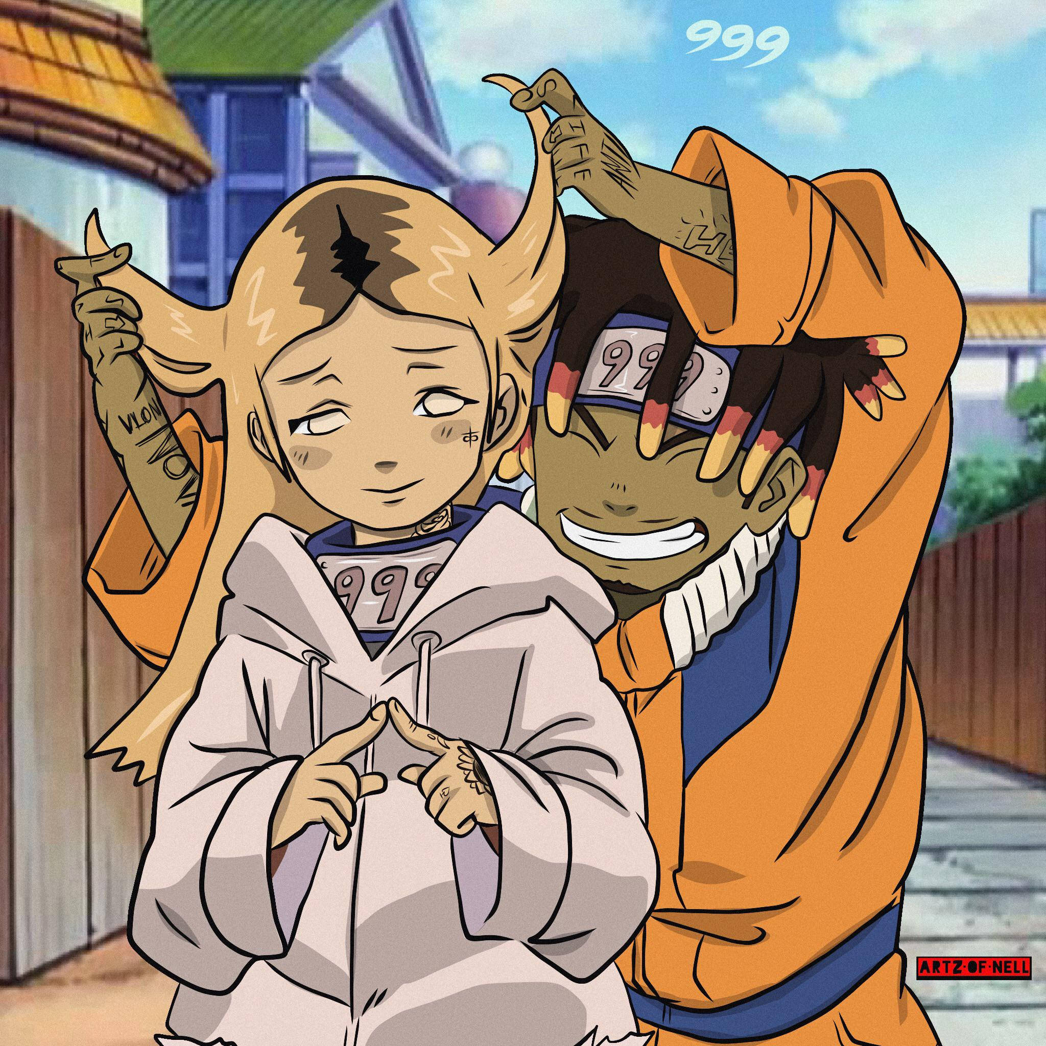 Ally και Juice Wrld Anime Naruto Ταπετσαρία