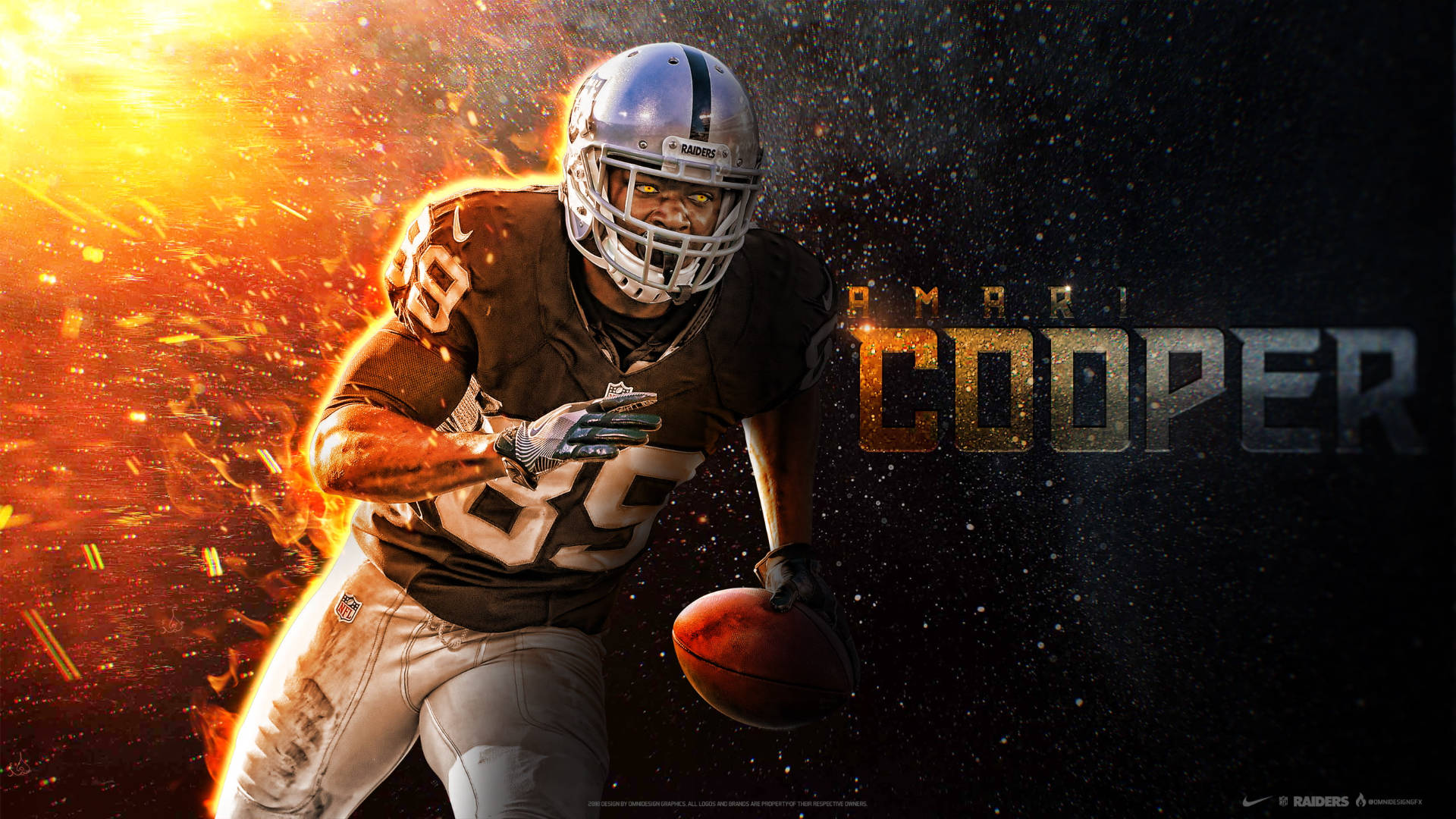 Amari Cooper Raiders Επίθεση Ταπετσαρία