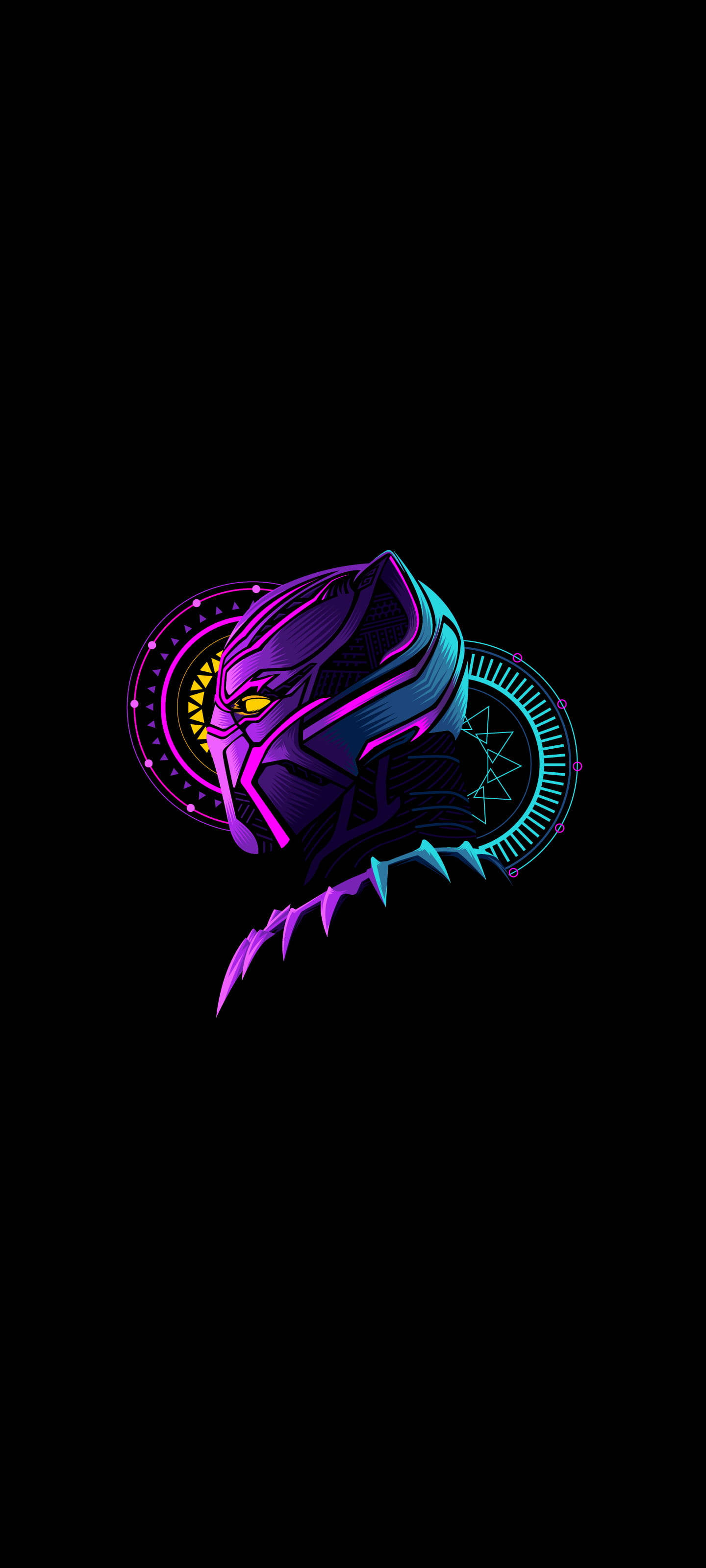 Μαύρο AMOLED Black Panther Ταπετσαρία