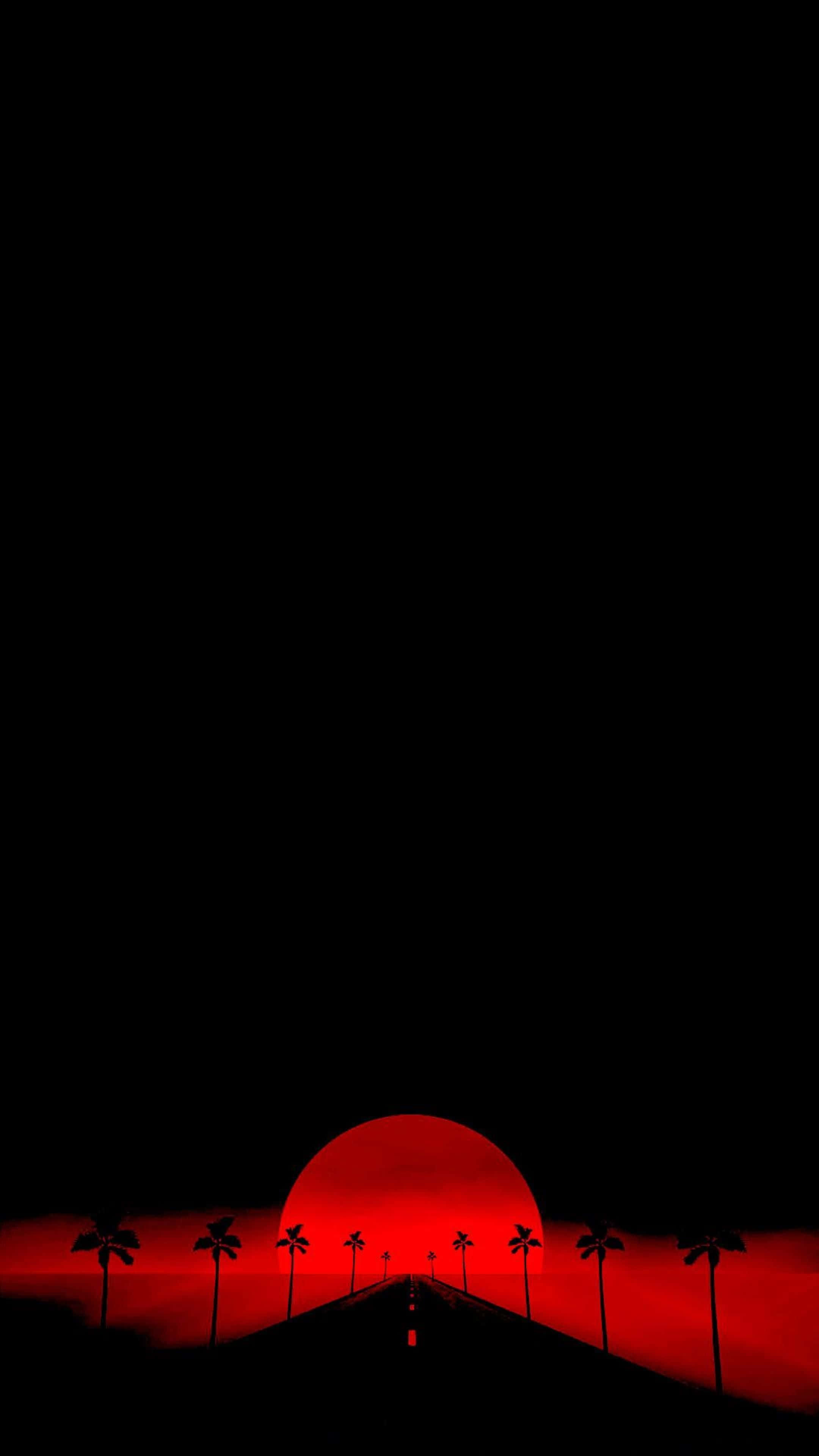 Κόκκινος Ήλιος σε Δρόμο AMOLED Ταπετσαρία