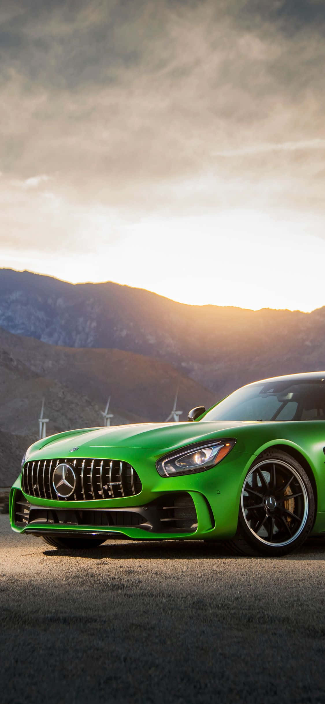 Android Amg Gt-r Πράσινο Φόντο Ανατολής Ταπετσαρία