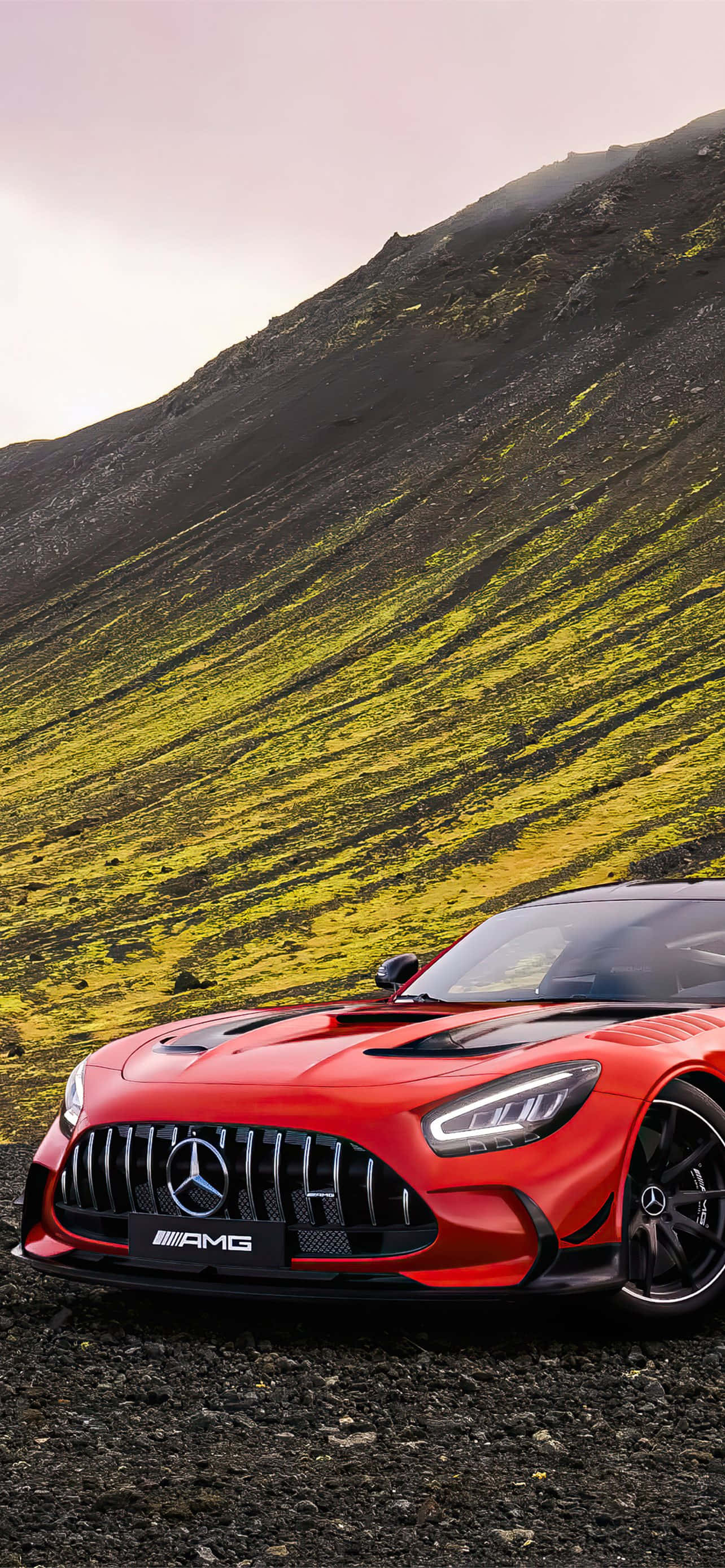 Πορτοκαλί Φόντο Android Amg Gt-r σε Λόφο Ταπετσαρία