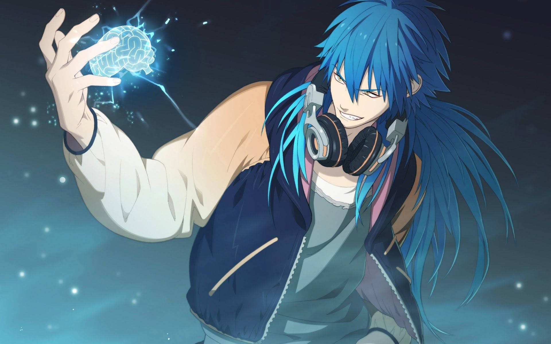 Ένα Αγόρι Anime Ακούει τα Αγαπημένα του Τραγούδια Ταπετσαρία