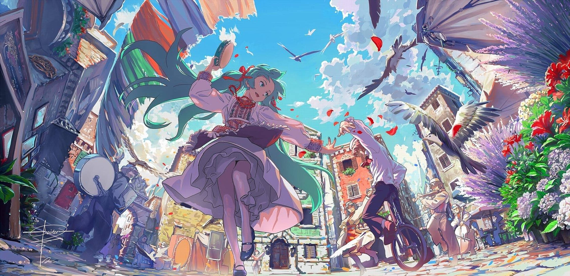Εορταστικός Χορός Anime Ταπετσαρία