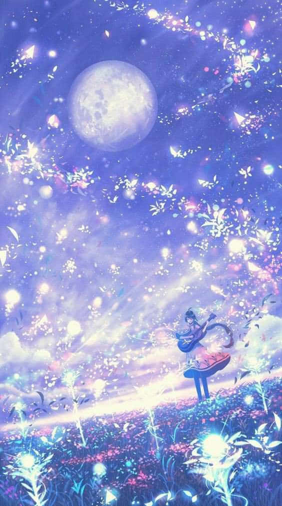 Μαγευτικό Τοπίο Anime με Ανθισμένες Κερασιές Ταπετσαρία