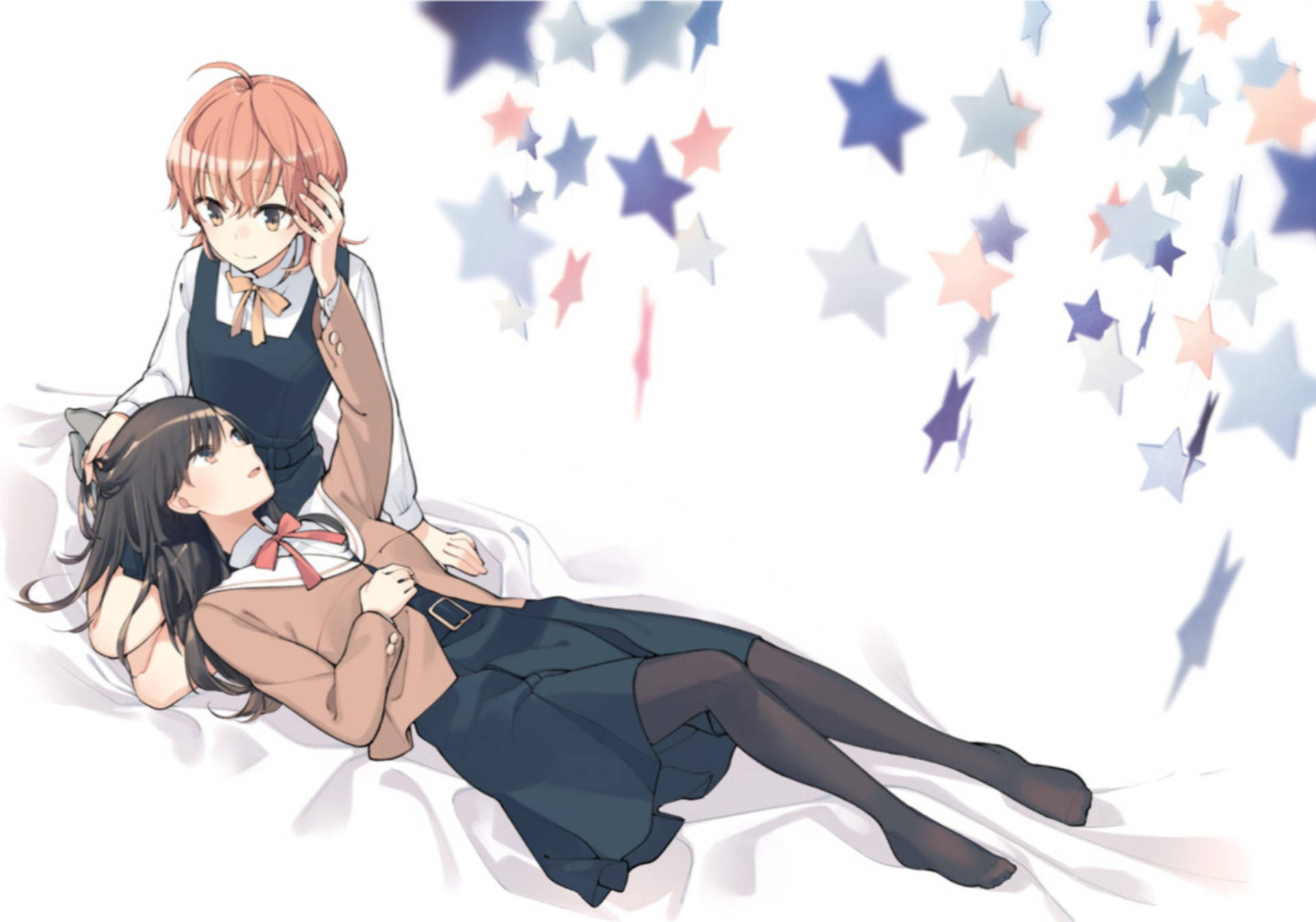 Λεσβιακό Anime με Αστρική Τέχνη Ταπετσαρία