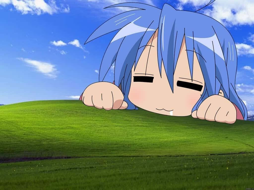 Αγόρι Anime που Γελάει Απολαμβάνοντας μια Ξεκαρδιστική Στιγμή Ταπετσαρία